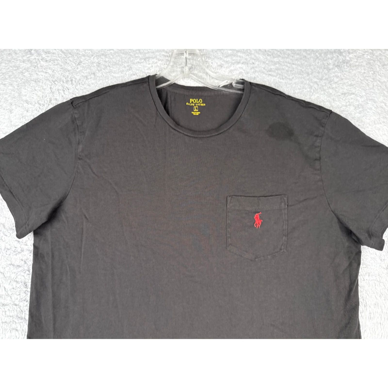 Ralph Lauren Polo Ralph Lauren Shirt Adult Large Black Short Sleeve Crew Cotton Pocket Logo Embroidered Men Size US L / EU 52-54 / 3 - 4 Thumbnail