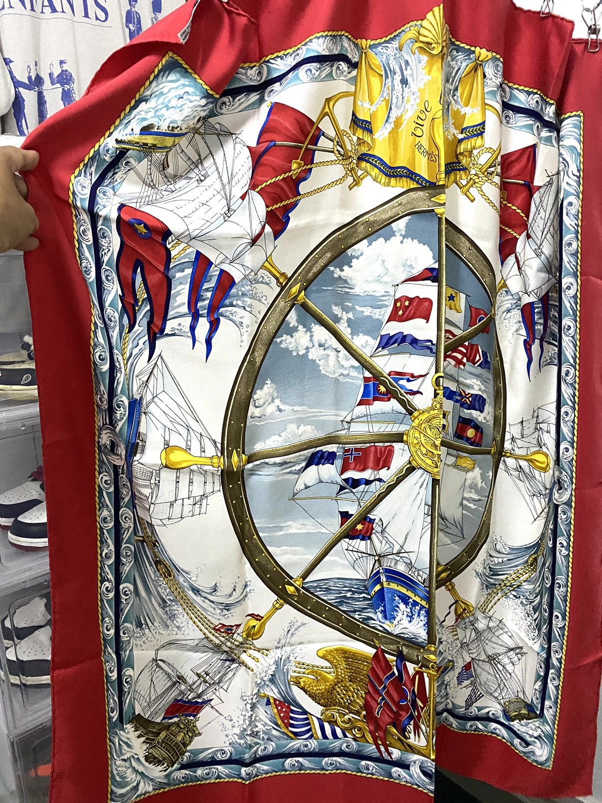 Hermes Hermès "Vive Le Vent" silk scarf by Laurence Bourthoumieu Size ONE SIZE - 3 Thumbnail