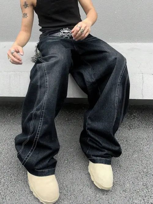 Washed Baggy Jeans