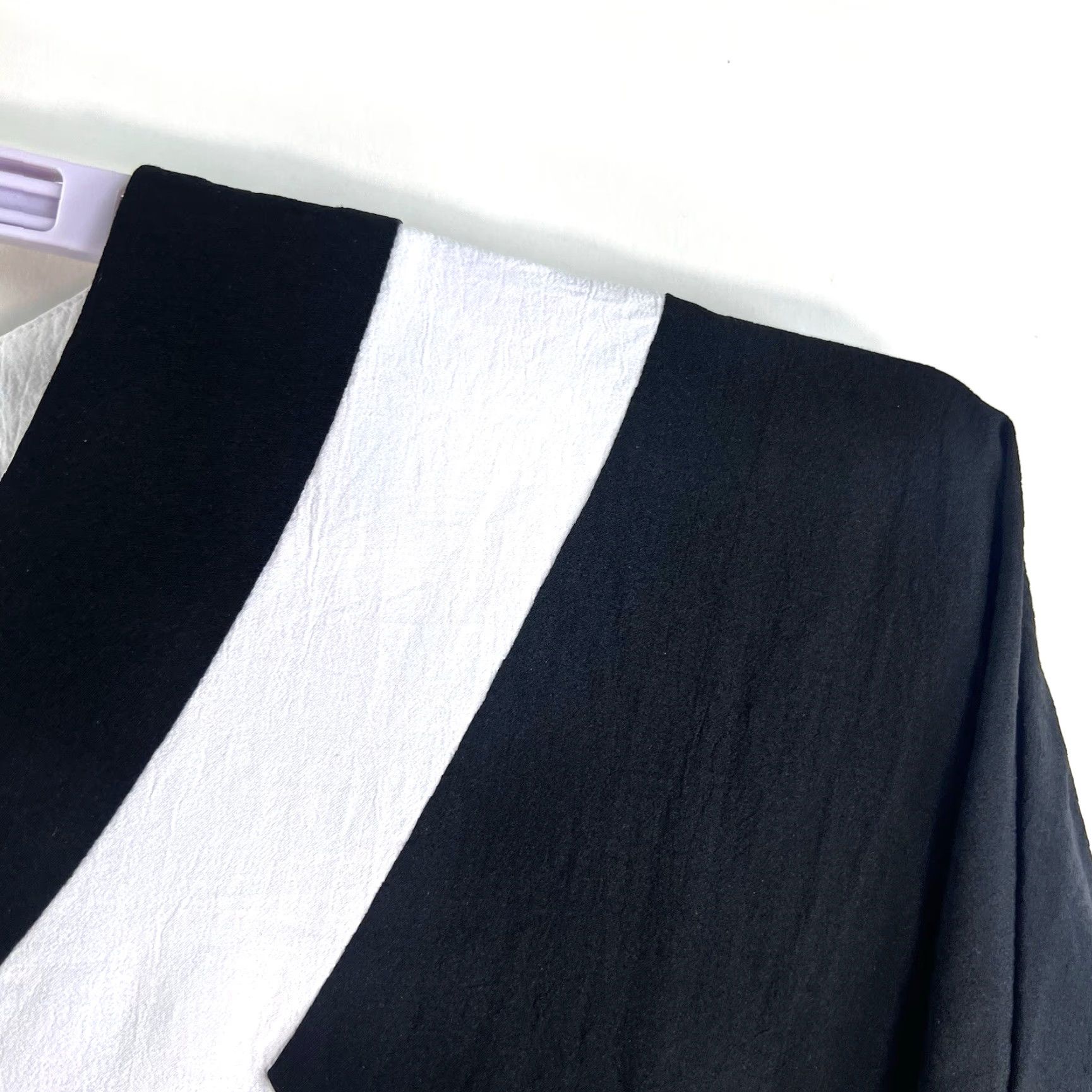GRAFF VINTAGE 90's G.W. Graff Blouse 3/4 Sleeve Art Abstract Womens L Black/White Size L / US 10 / IT 46 - 2 Thumbnail
