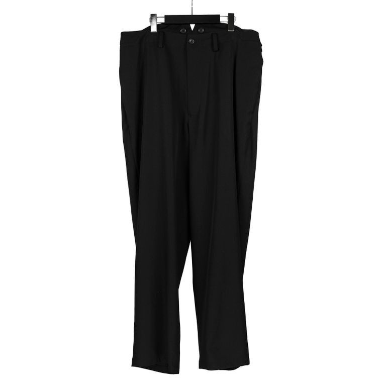 Yohji Yamamoto Yohji Yamamoto Pour Homme Gabardine Side Tuck Suspender Pant Size US 30 / EU 46 - 4 Thumbnail