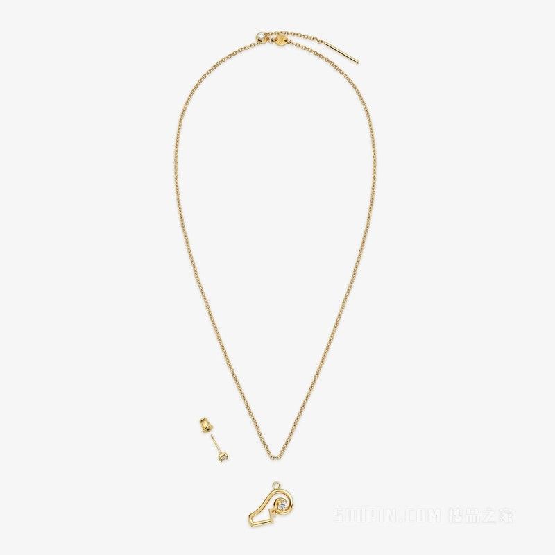 Fendi o1loc1c0824 Size: OS / Astrology Necklace in Golden Size ONE SIZE - 2 Thumbnail