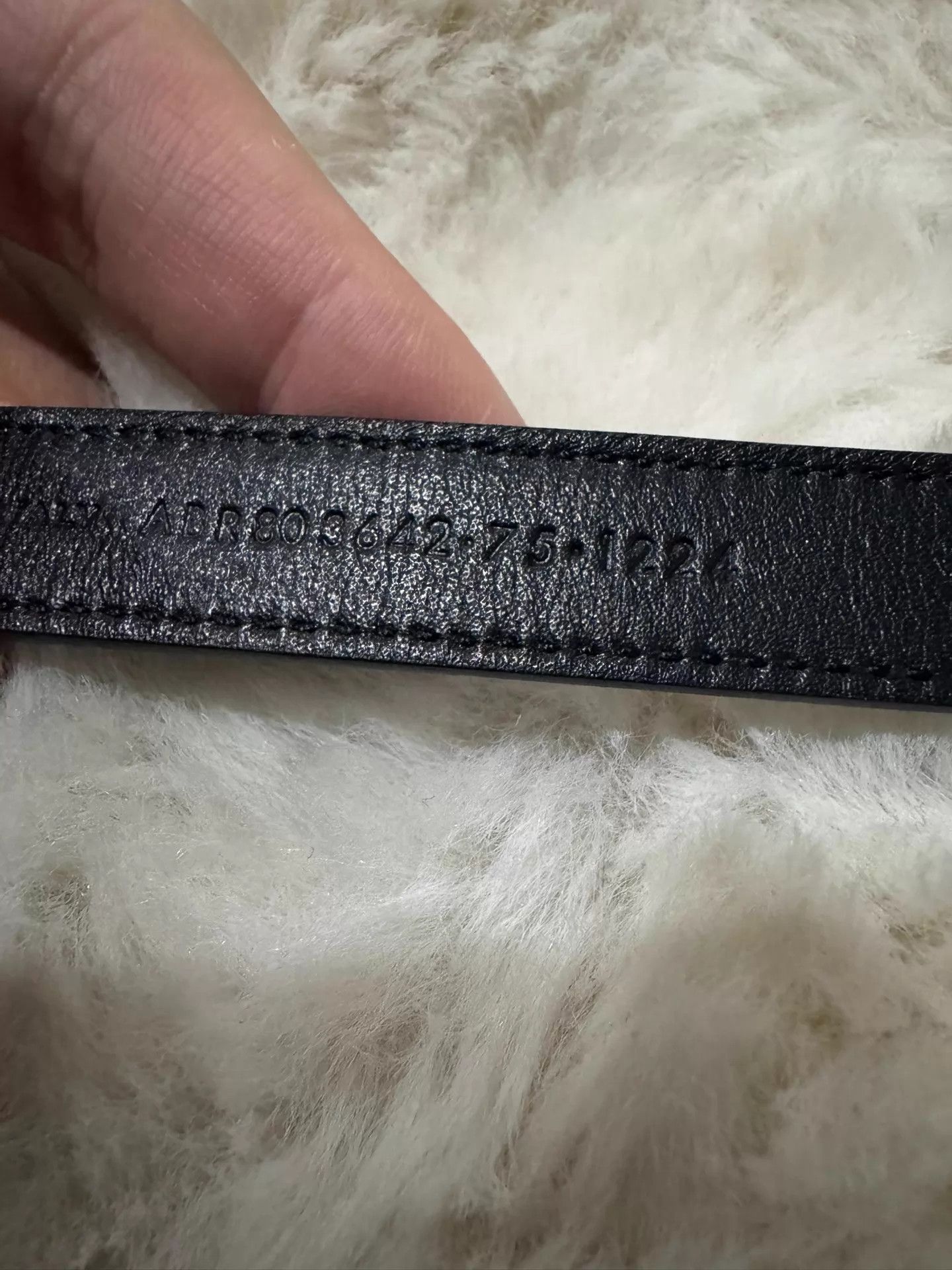 Saint Laurent Paris YSL Saint Laurent Black & Gold Skinny Belt 75 Women's New Size ONE SIZE - 6 Thumbnail