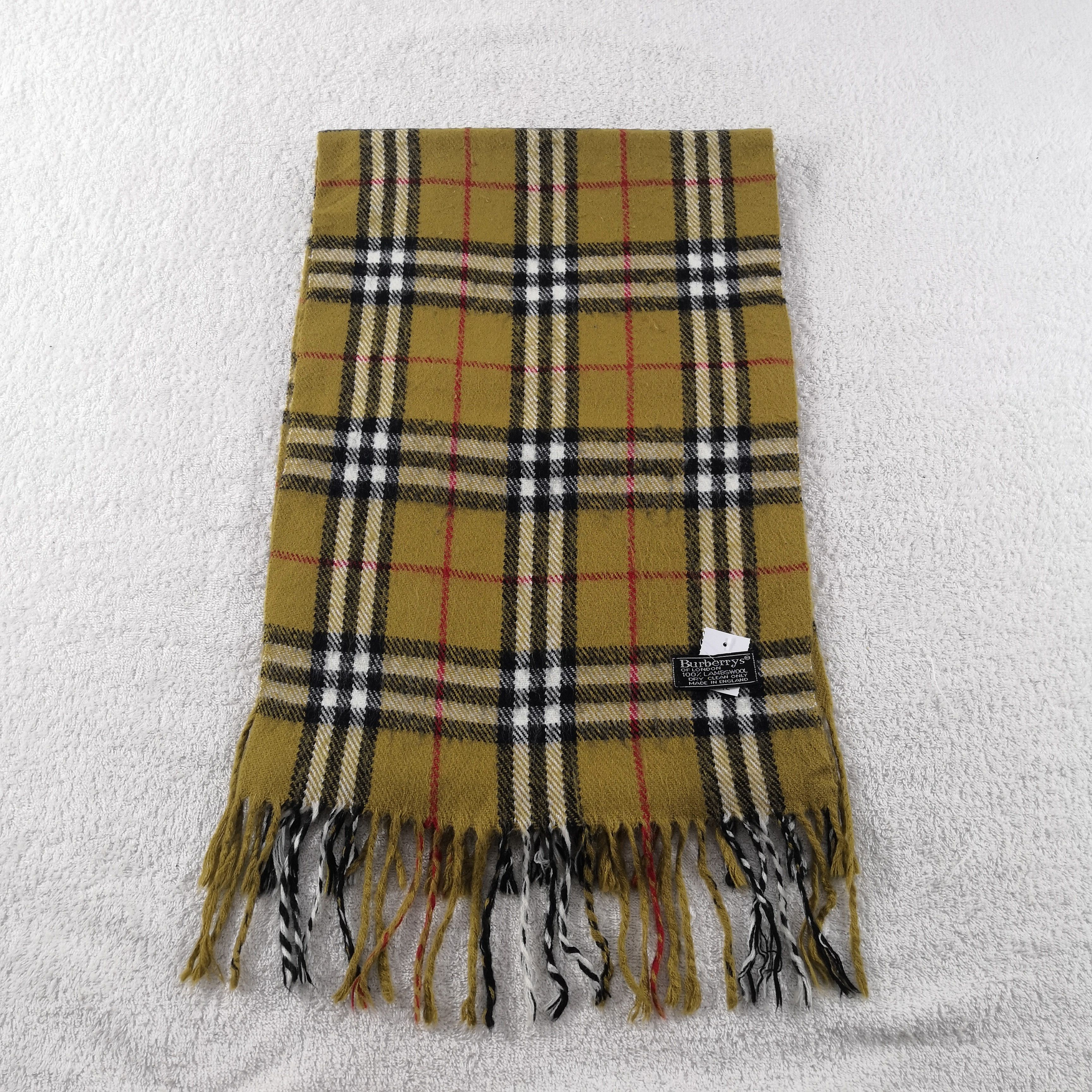 Burberry Vintage Burberry Scarf Muffler Wool Cashmere Scarves Size ONE SIZE - 2 Thumbnail