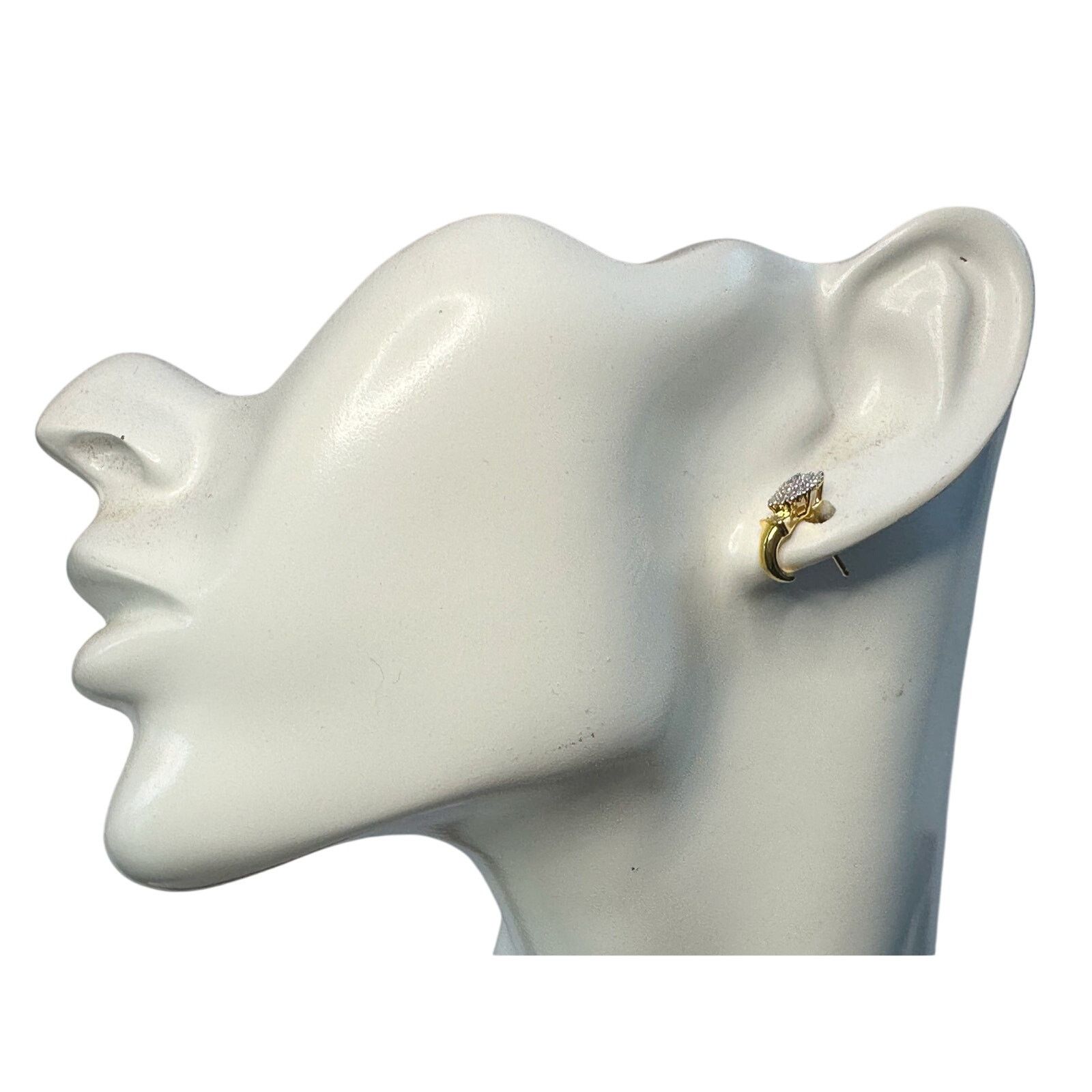 Other Diamond Accented Marquise Cluster Earrings 14kt Gold plate Size ONE SIZE - 4 Thumbnail