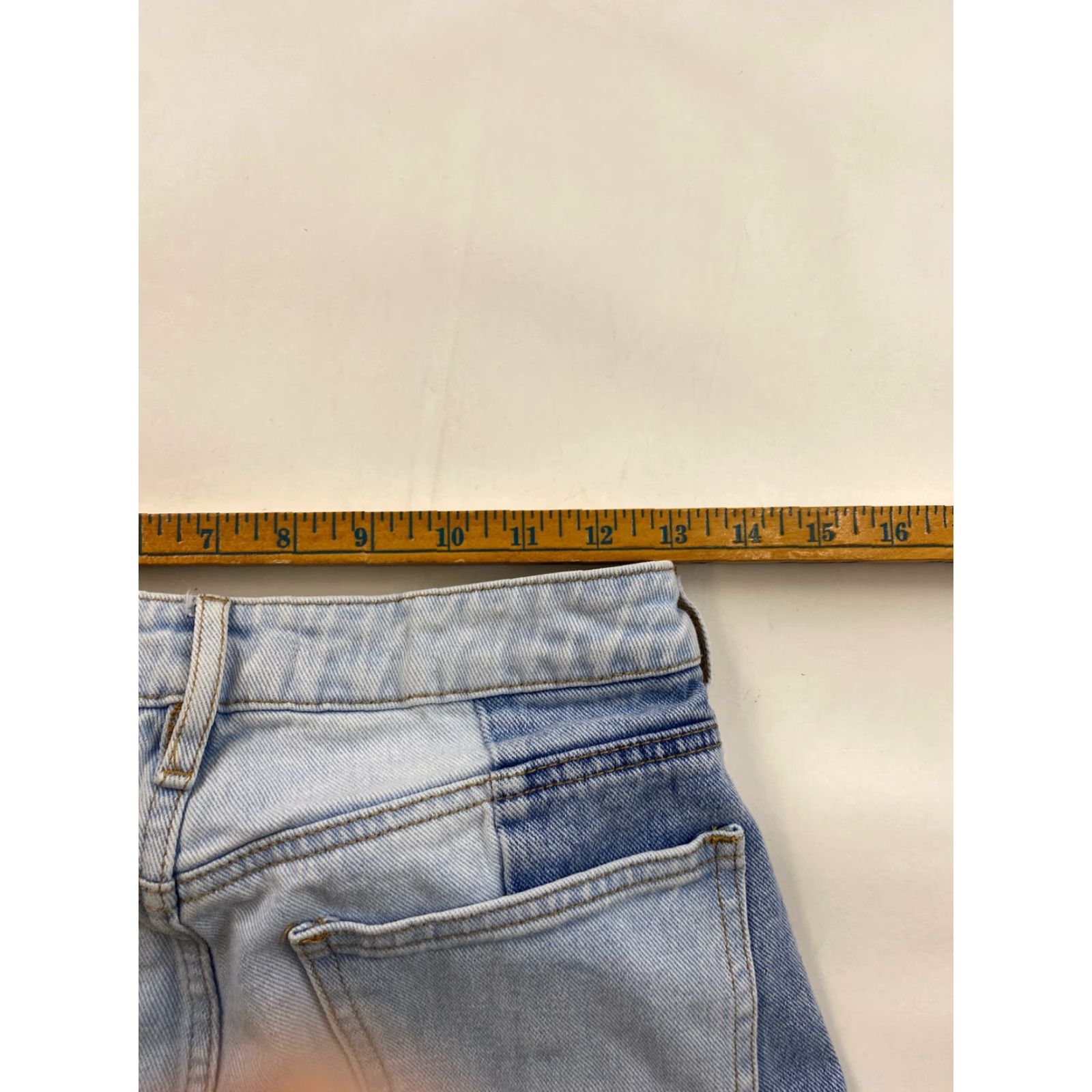 Pacsun VINTAGE Pacsun Jeans 25 Light Blue Patchwork Mom Womens Jeans 90s Rock Bohemian Grunge Size 42" / US 20 - 6 Thumbnail