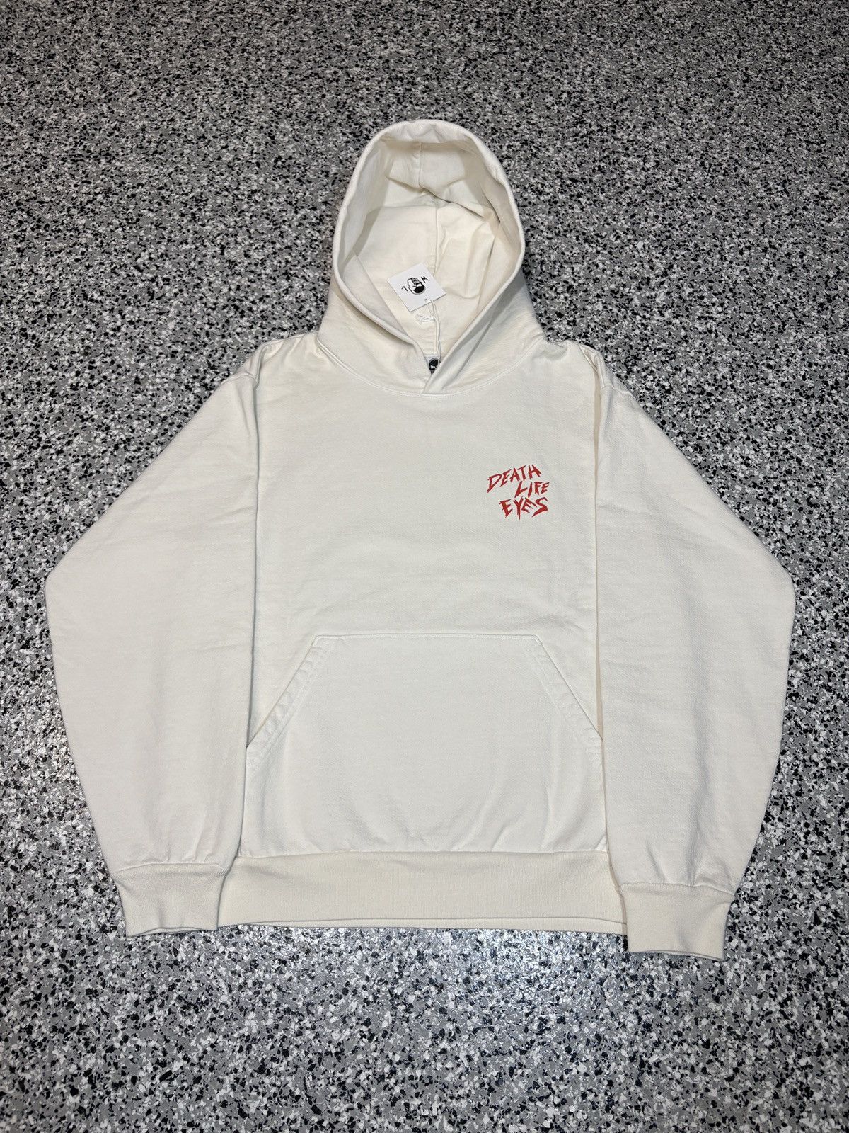 Warren Lotas 2024 Warren Lotas “Death Life Eyes” Cream Hoodie Size M Size US M / EU 48-50 / 2 - 2 Thumbnail
