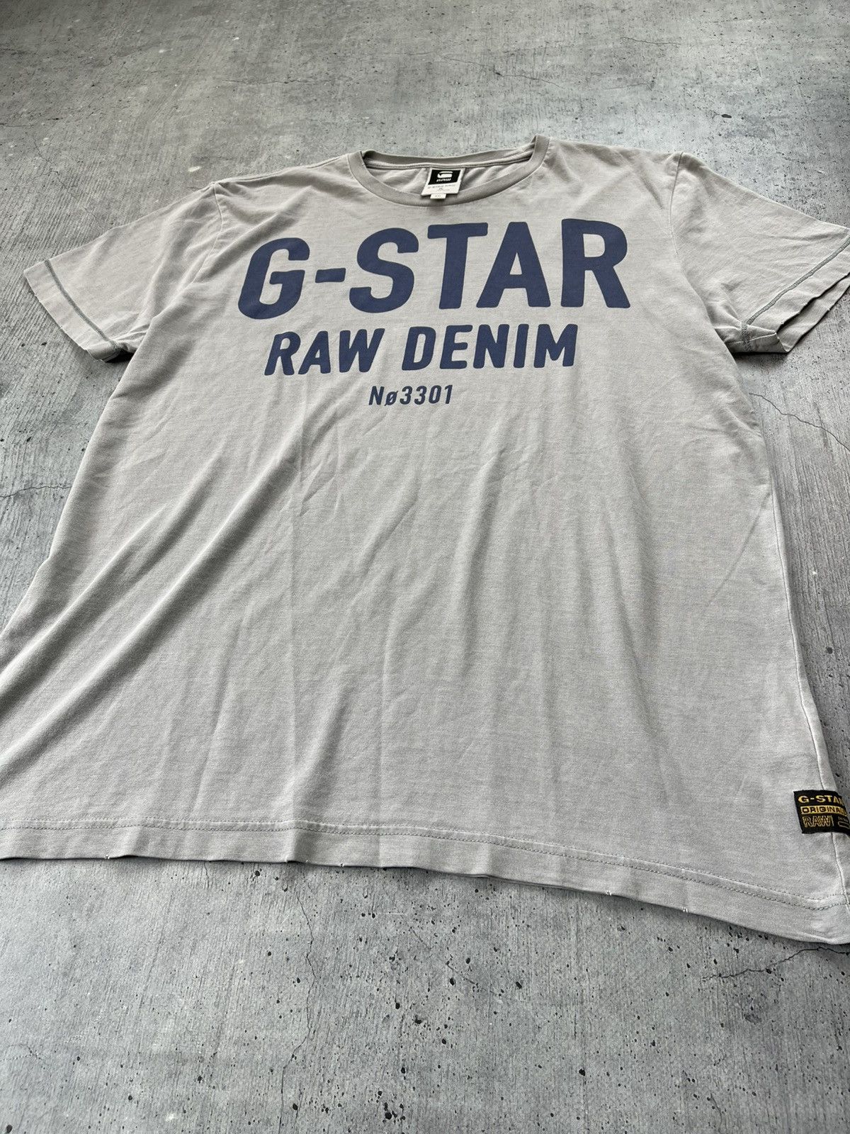 G-Star × Vintage Vintage G-Star Big Logo Distressed Style T-Shirt Japan Style Size US XL / EU 56 / 4 - 7 Thumbnail
