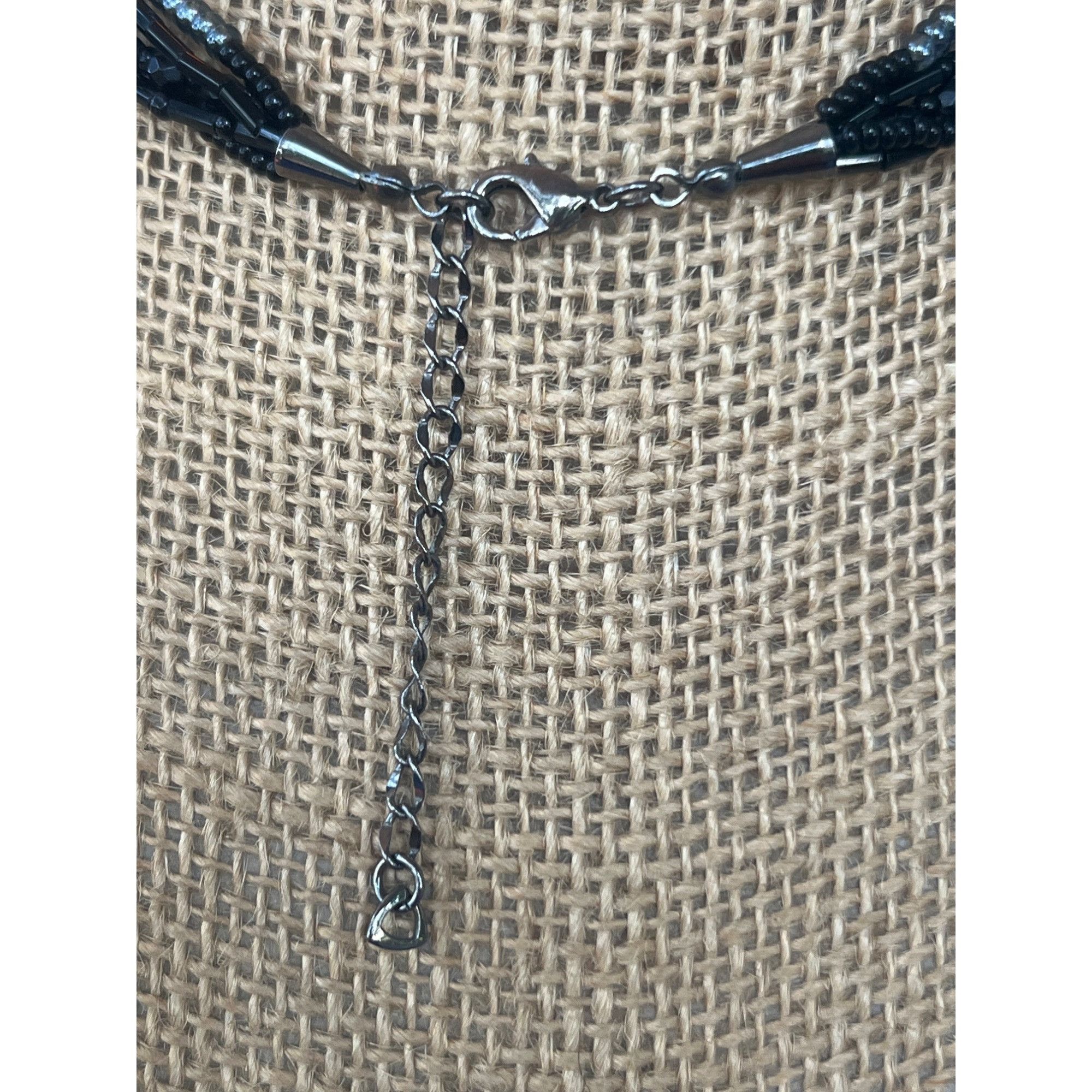 Other Vintage Estate Multi Strand Necklace Black Seed Glass Beads Size ONE SIZE - 5 Thumbnail