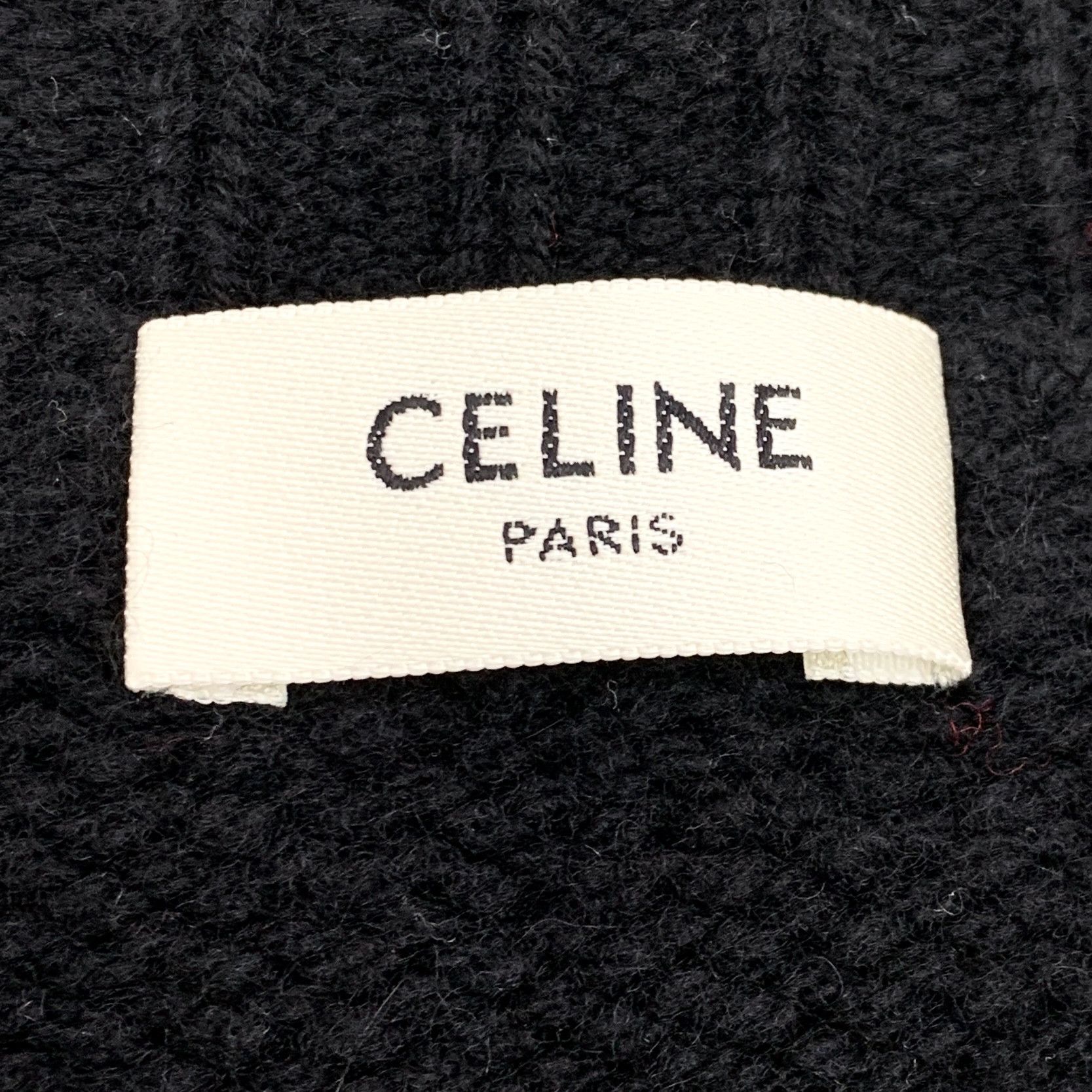 Celine Celine Black Wool Intarsia Sweater (XS) Size XS / US 0-2 / IT 36-38 - 4 Thumbnail