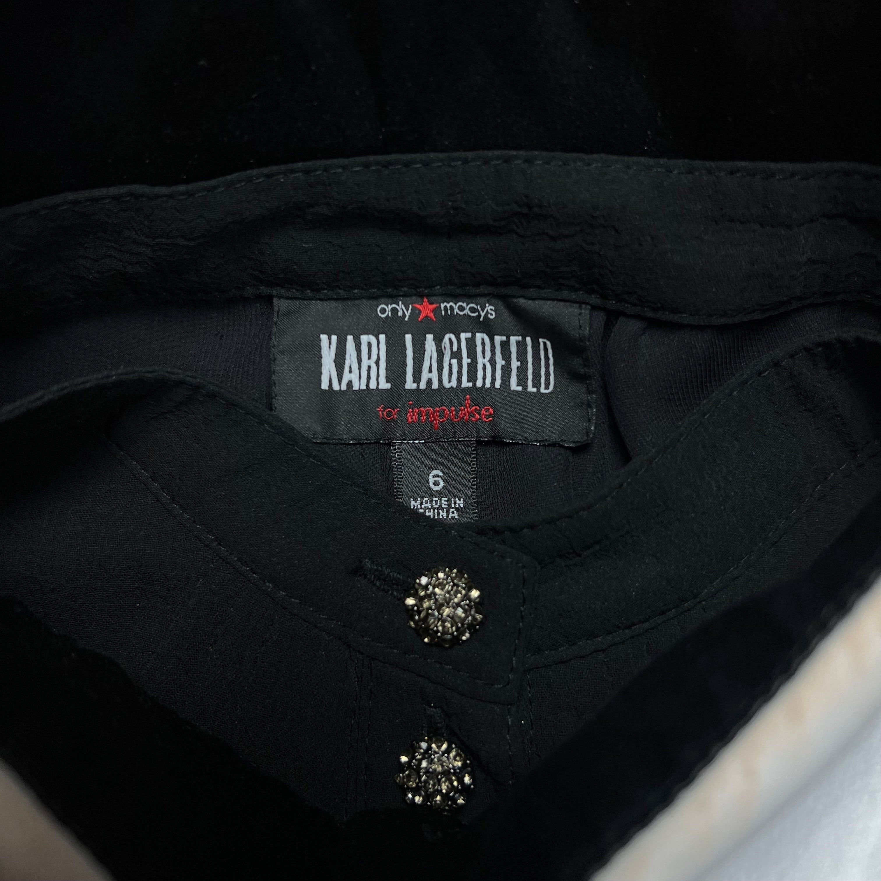 Karl Lagerfeld Karl Lagerfeld Black Sleeveless Dress - 6 Size M / US 6-8 / IT 42-44 - 7 Thumbnail