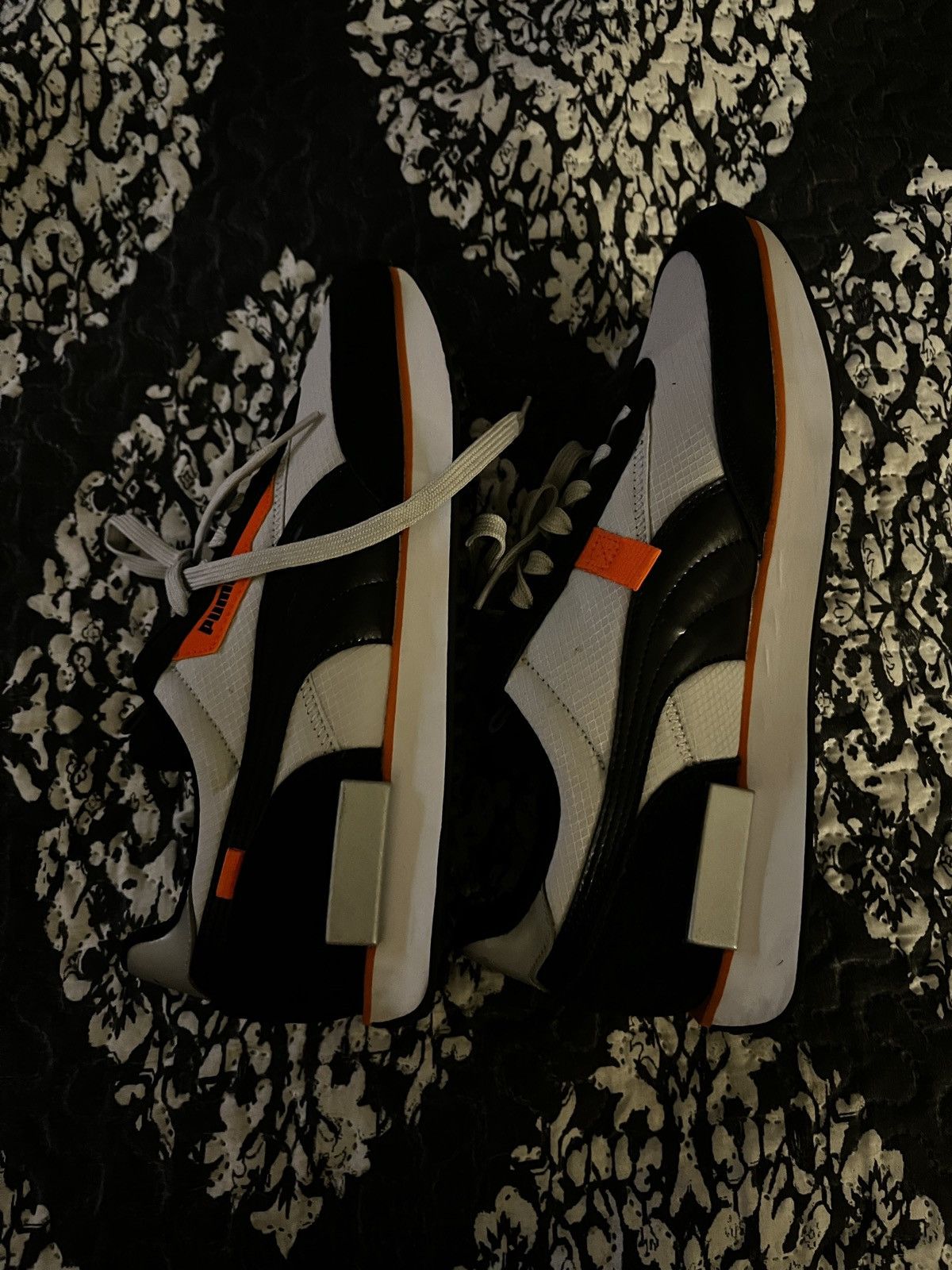 Puma Puma Future Rider Sneakers Black White Orange Size US 10.5 / EU 43-44 - 4 Thumbnail