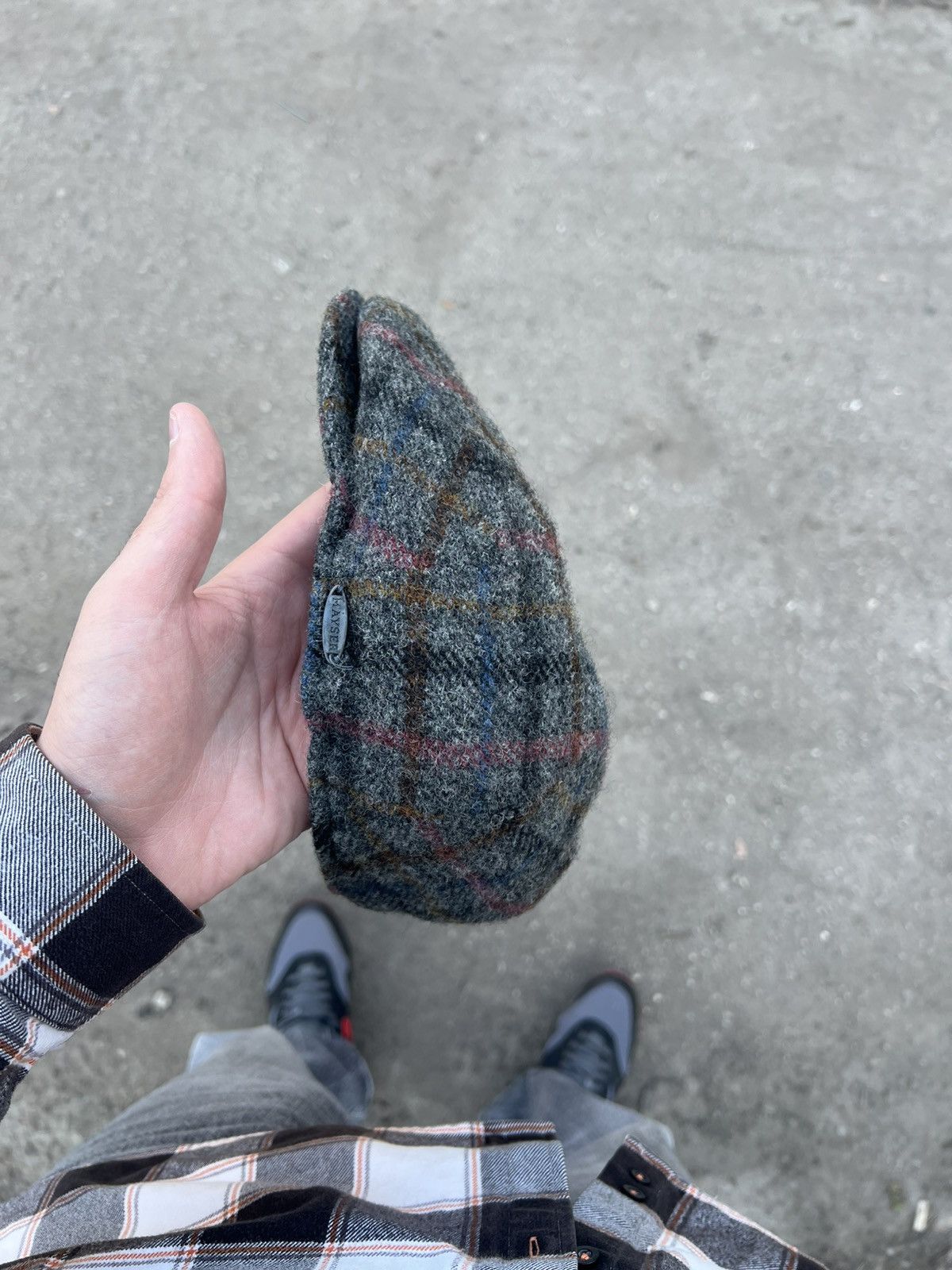 Harris Tweed × Vintage VERY RARE HARRIS TWEED KNIT RETRO CAP ENGLAND STYLE 90s Y2K Size ONE SIZE - 4 Thumbnail