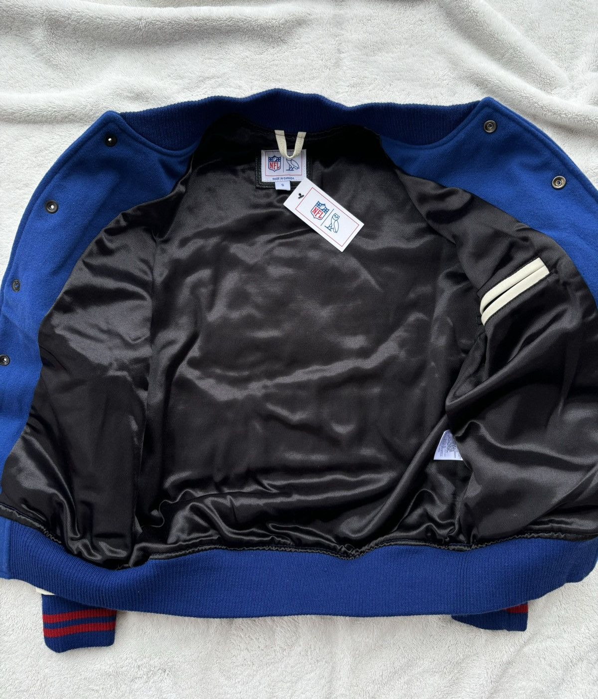 October's Very Own OVO x NFL x NY Giants Blue Varsity Jacket Size US S / EU 44-46 / 1 - 6 Thumbnail