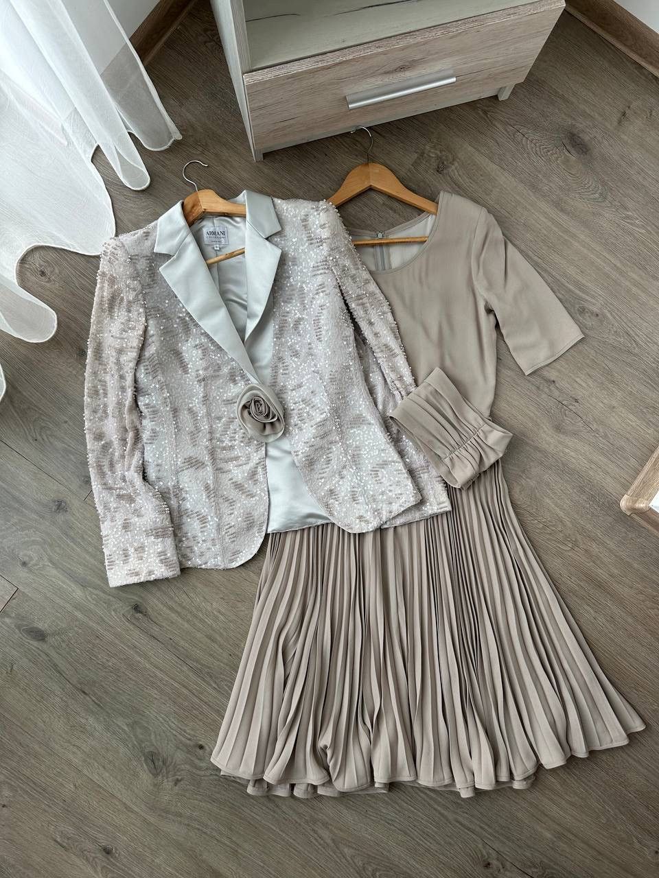 Armani Collezioni × Japanese Brand × Vintage Vintage Japanese Armani Collezioni Dress And Blazer Suit Size M / US 6-8 / IT 42-44 - 7 Thumbnail