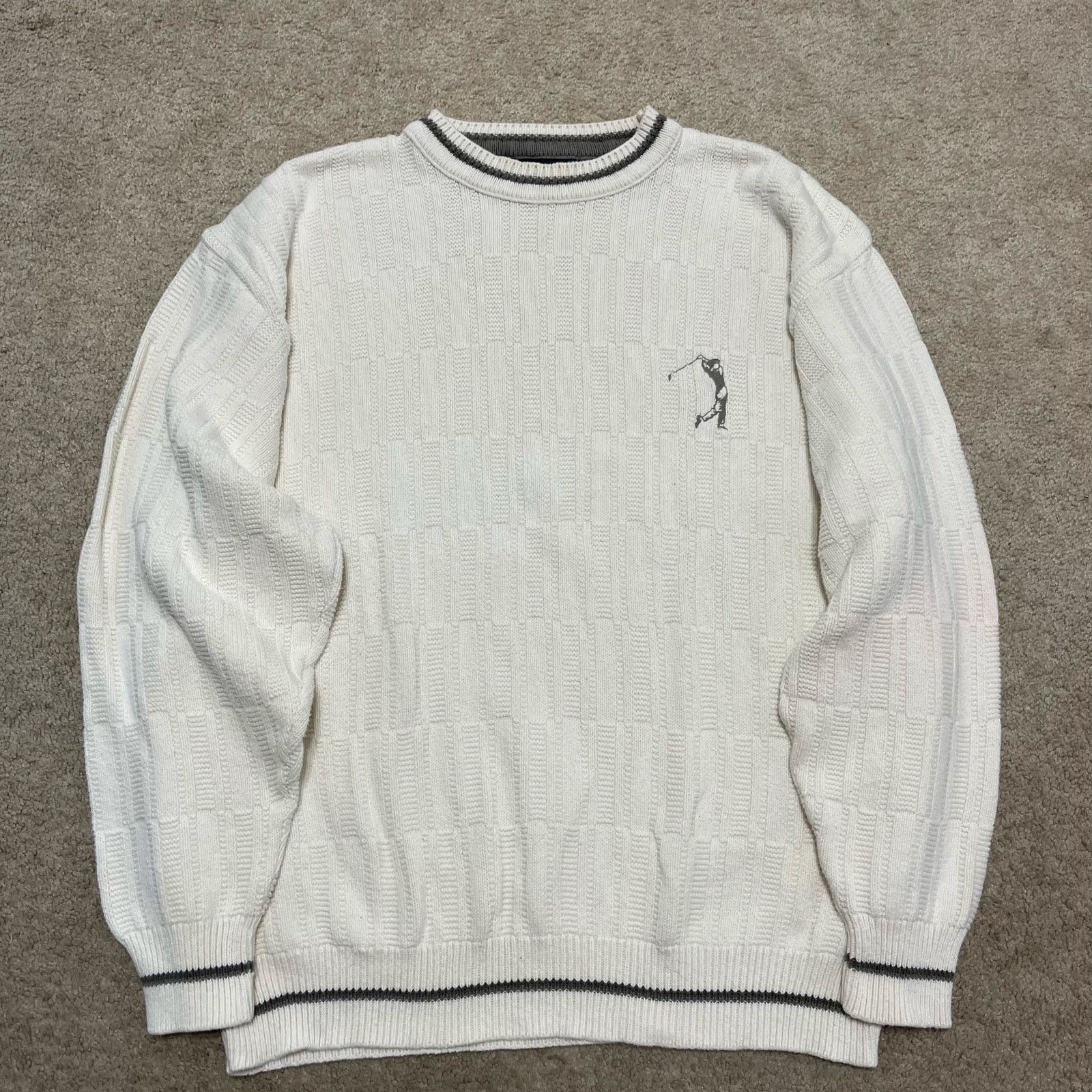 Other Vintage Carmel Golf Knit Pullover White Sweater USA Made L Size US L / EU 52-54 / 3 - 1 Thumbnail