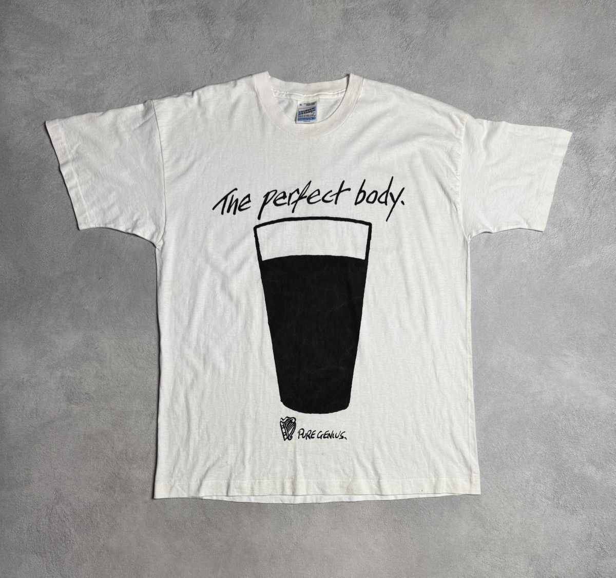 Fruit Of The Loom 1990s Vintage Adult Humor T-Shirt The Perfect Body Size US XL / EU 56 / 4 - 1 Thumbnail
