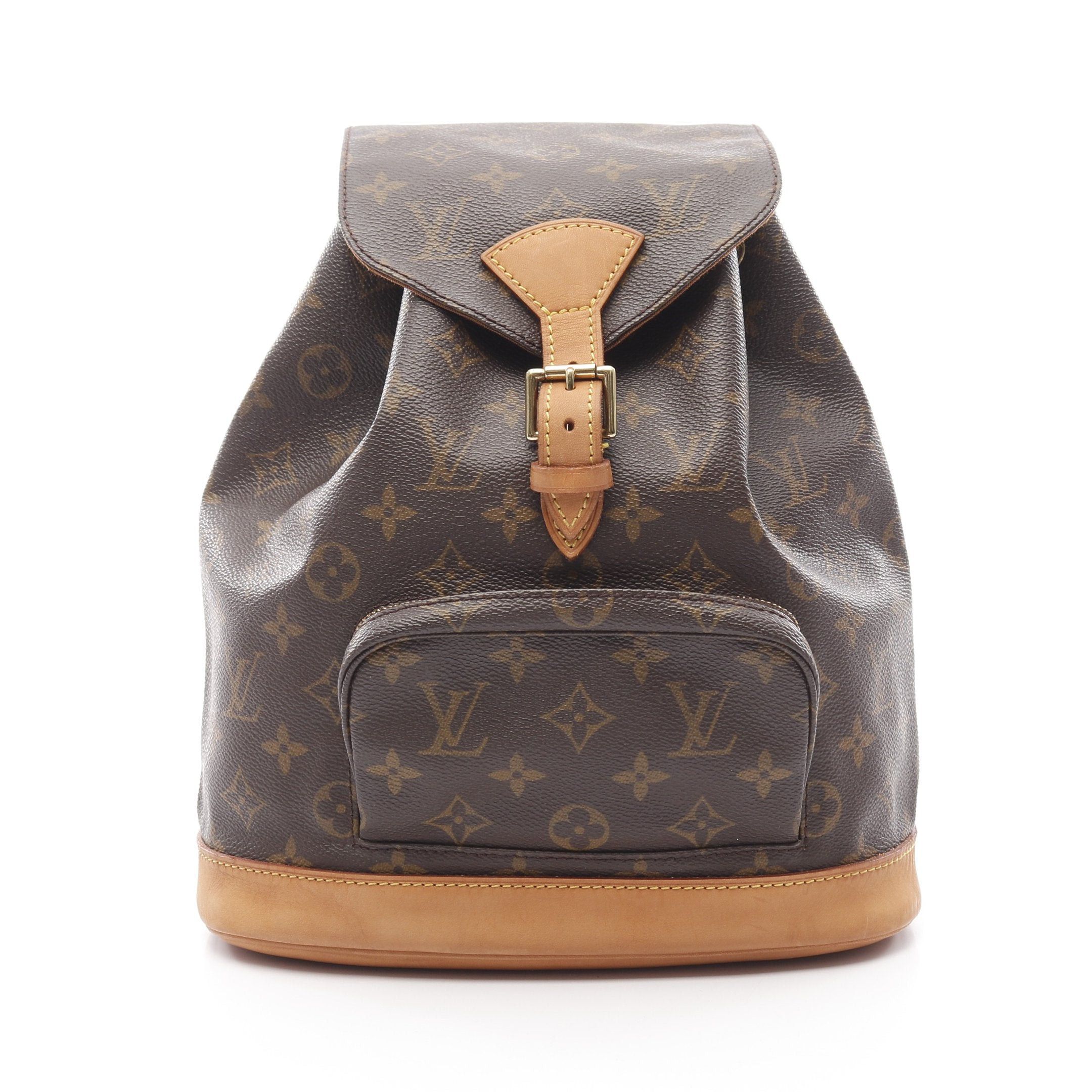 Louis Vuitton Louis Vuitton Montsouris Mm Monogram Backpack Rucksack Leather Brown Size ONE SIZE - 1 Thumbnail