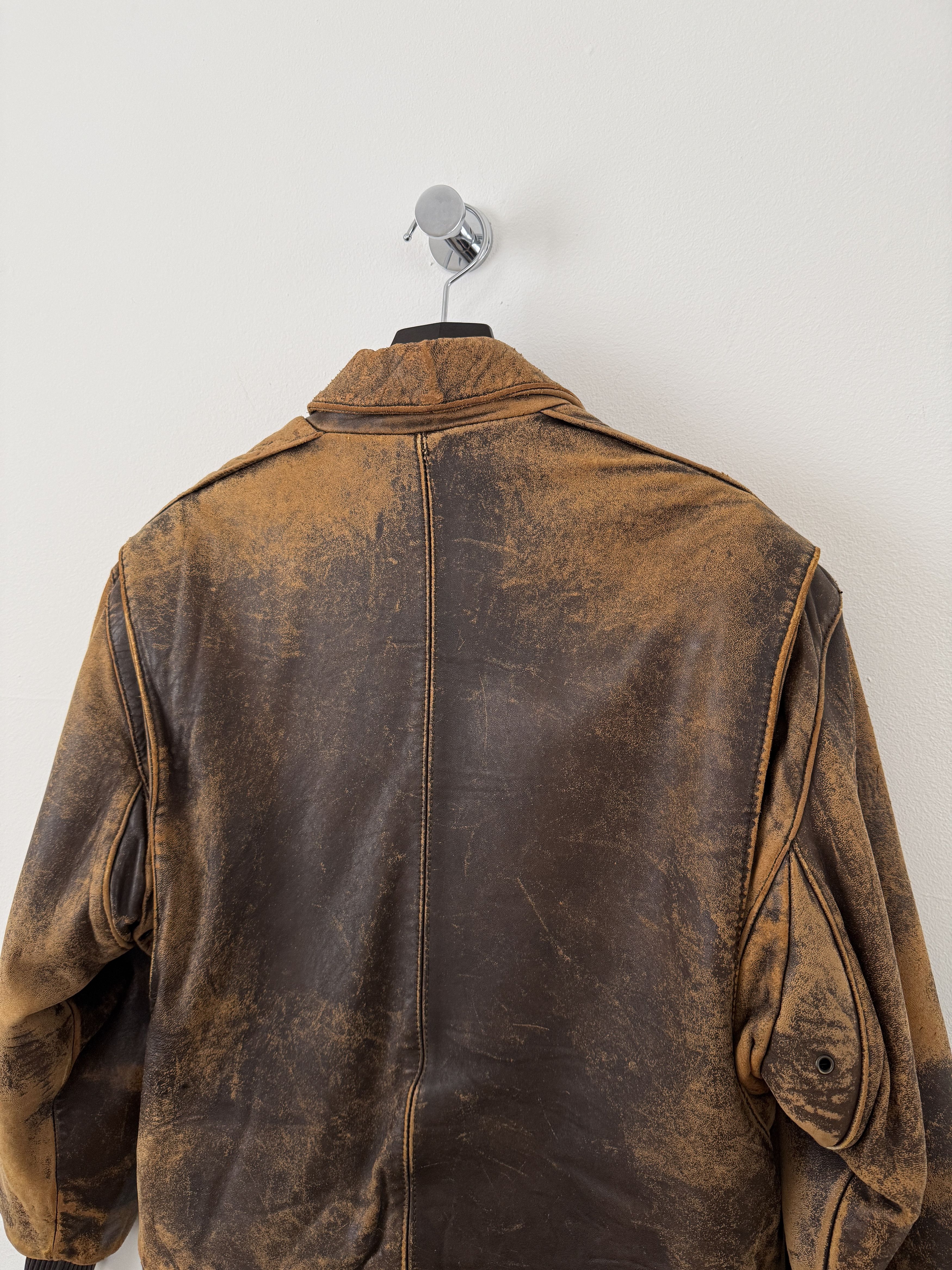 Vintage Leather Bomber Jacket Size US M / EU 48-50 / 2 - 14 Thumbnail