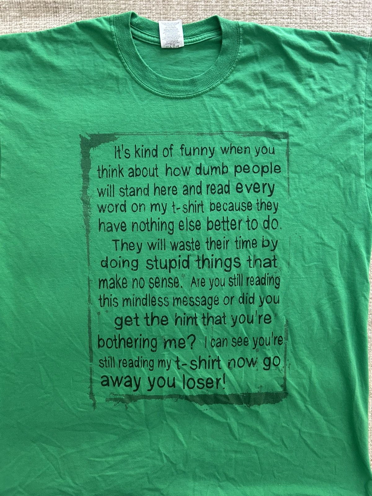 Jerzees Y2K Funny T-Shirt Size US XL / EU 56 / 4 - 2 Thumbnail