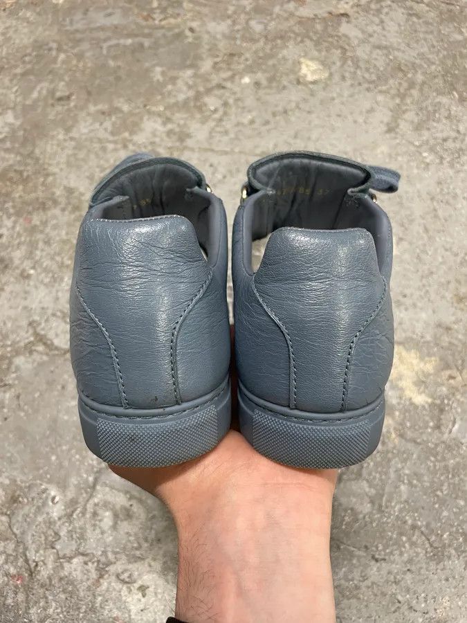 Balenciaga Arena Baby Blue Low Leather Shoes