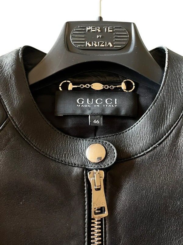 Gucci LEATHER BIKER JACKET Size L / US 10 / IT 46 - 4 Thumbnail
