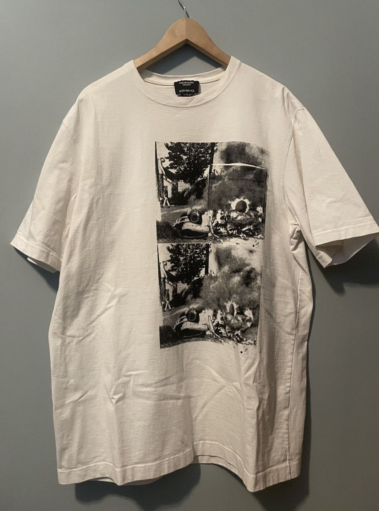 Andy Warhol × Calvin Klein 205W39NYC RARE Calvin Klein x Andy Warhol x Raf Simons White T Shirt Size US XL / EU 56 / 4 - 1 Thumbnail