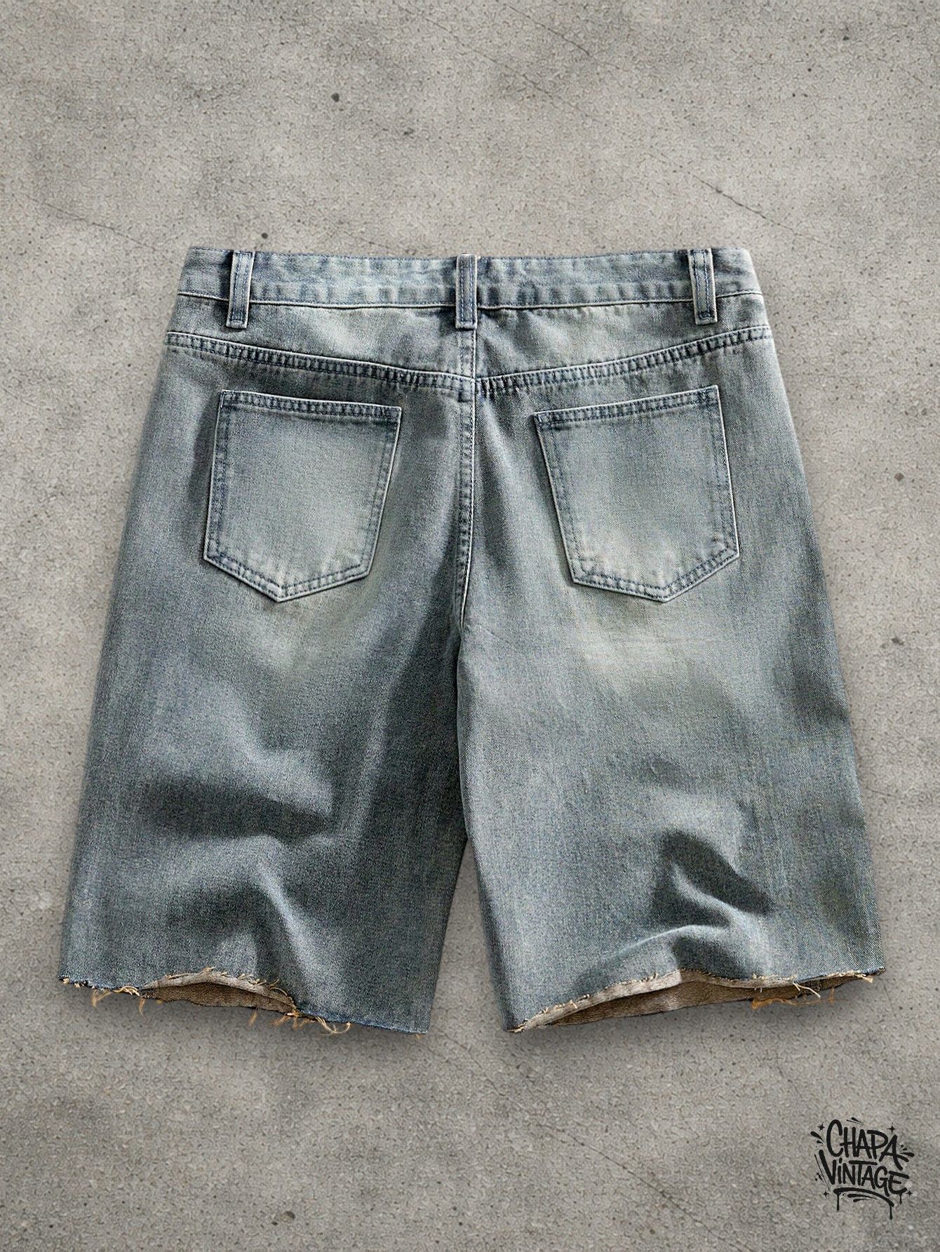 Vintage Washed ice denim shorts Size US 32 / EU 48 - 2 Thumbnail