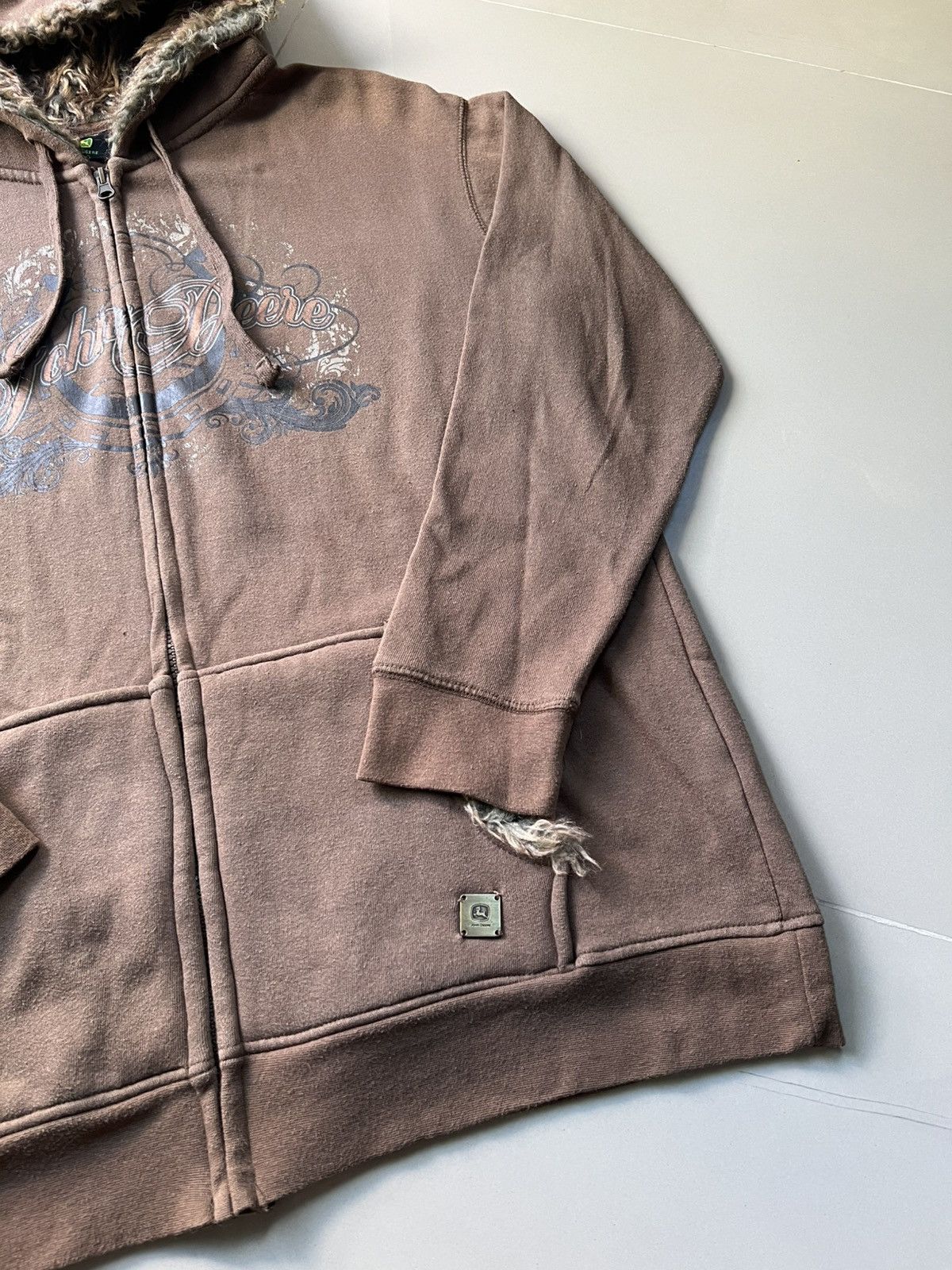 John Deere Faded John Deere Brown Hoodie Size US XL / EU 56 / 4 - 4 Thumbnail