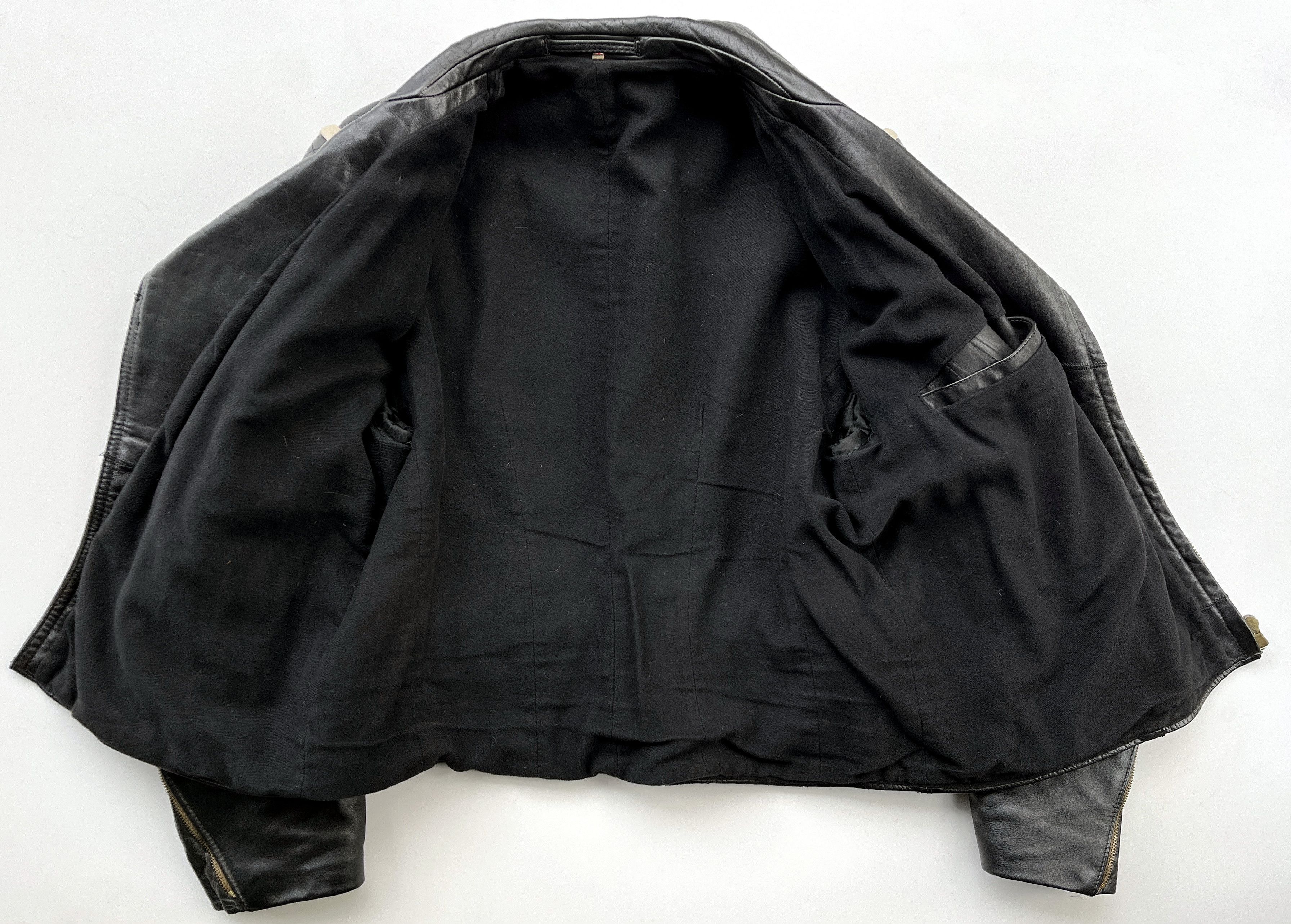 Vintage German Motorcycle Leather Jacket 1960's Size US L / EU 52-54 / 3 - 22 Thumbnail