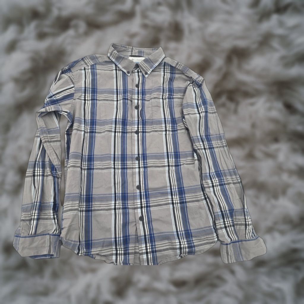 Vintage Columbia Shirt Men Large Gray Plaid Button-Down Long Sleeve Casual Workwear Outdoor Size US L / EU 52-54 / 3 - 1 Thumbnail