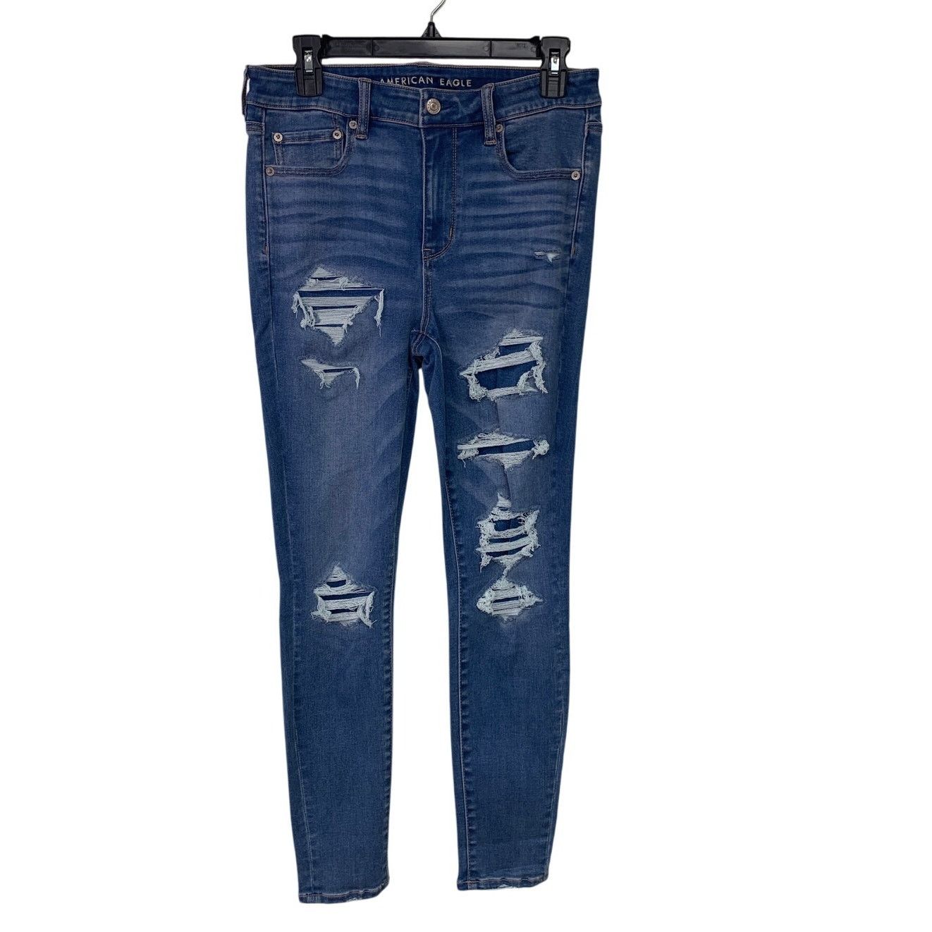 American Eagle Outfitters New American Eagle Womens Size 12 High Rise Denim Jeggings Size 34" / US 12 / IT 48 - 1 Thumbnail
