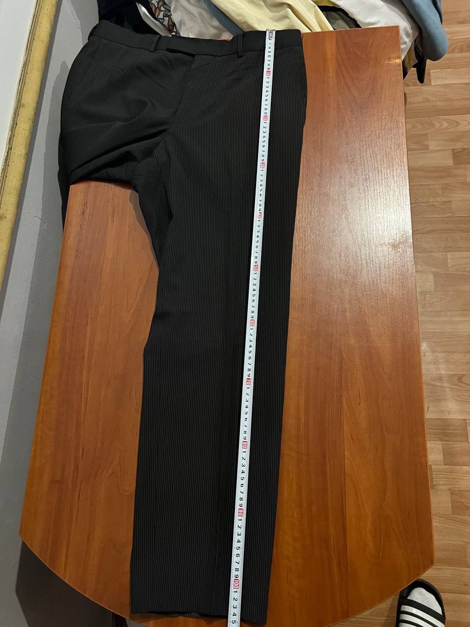 Hugo Boss VINTAGE HUGO BOSS STRIPED BLACK SOLID BRUTAL MENS SUIT SZ 52 Size 52R - 17 Thumbnail