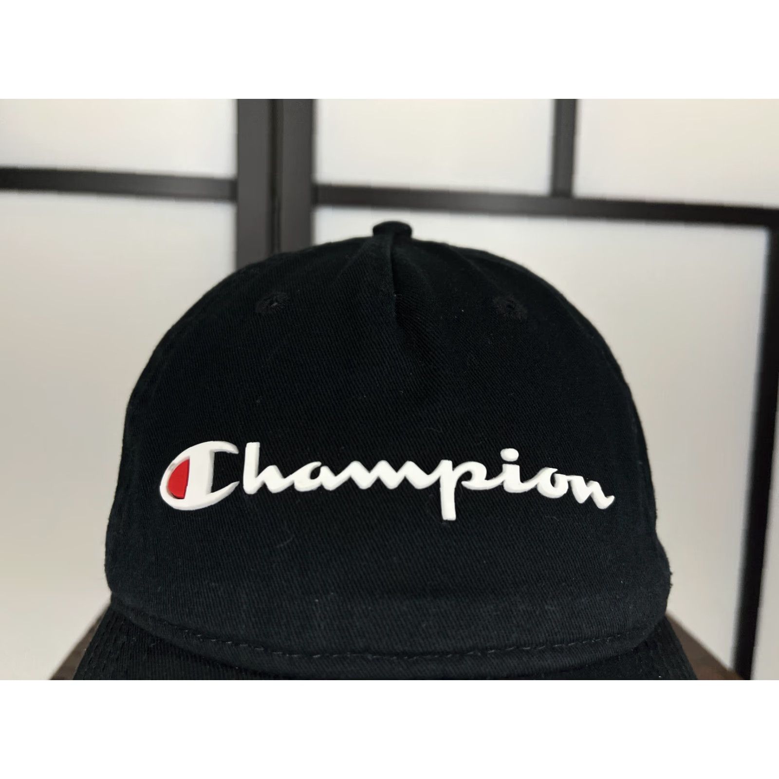 Champion Champion Hat Cap Strap Back Adult One Size Black Embroidered 100% Cotton Golf Hat/Cap Mens Size ONE SIZE - 2 Thumbnail