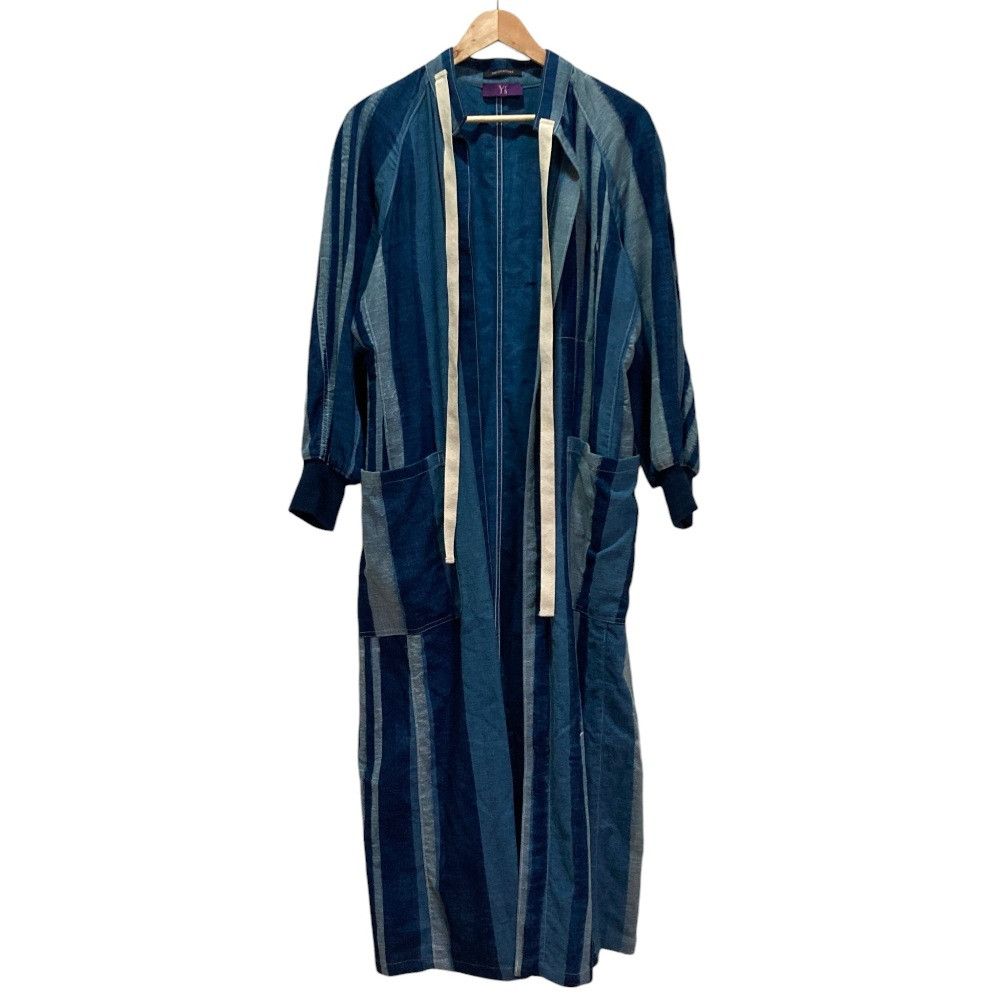Other Yoji Yamamoto Yohji Yamamoto Stripe Long Jacket Textile Outerwear YD-J42-047 DUTY FREE for USA Size ONE SIZE - 1 Thumbnail