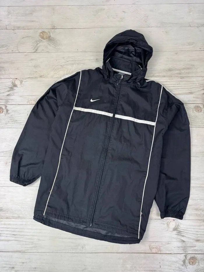 Nike Vintage Nike Nylon Windbreaker Track Jacket 00s Striped Y2K Size US L / EU 52-54 / 3 - 1 Thumbnail