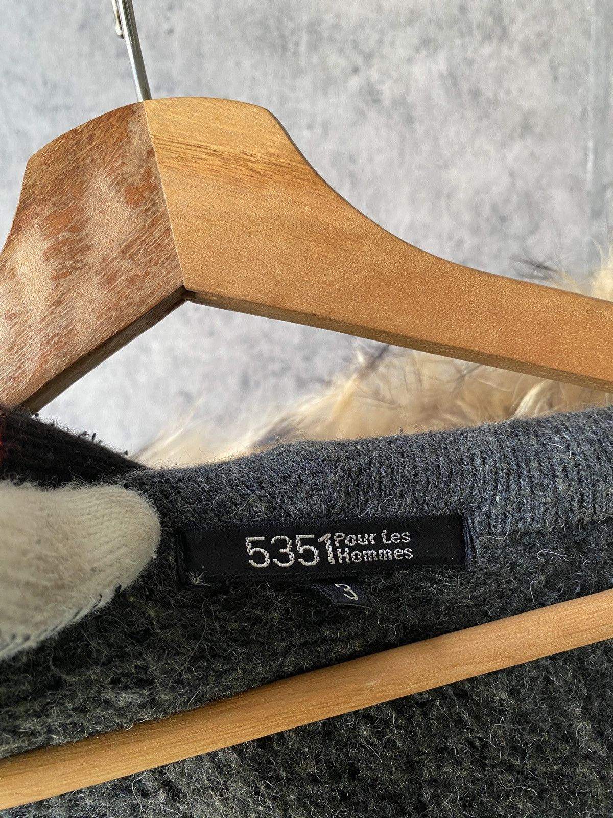 5351 POUR LES HOMMES × Japanese Brand 5351 Pour Les Hommes Japan Fur Hoodie Wool Zipper Jacket Size US M / EU 48-50 / 2 - 12 Thumbnail