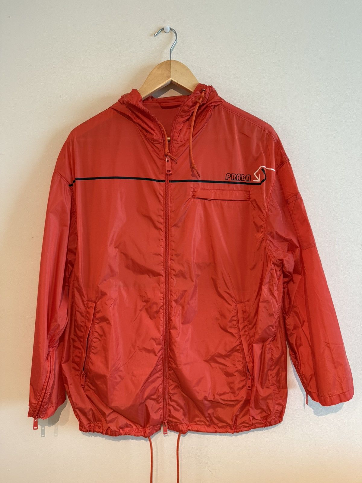アウターその他 Prada Orange raincoat Prada Raincoat in Orange | Lyst