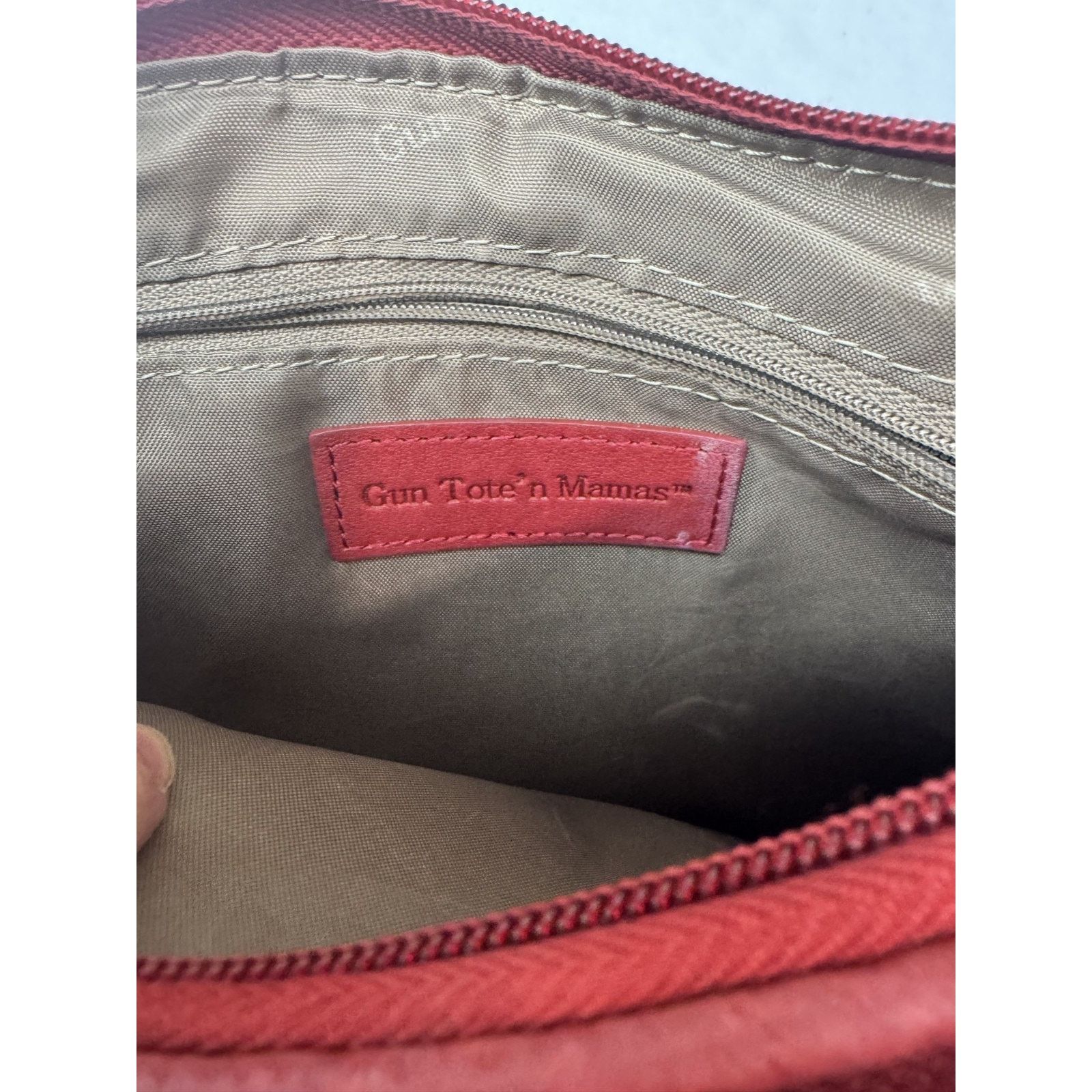 Other Gun Toten'n Mamas Red Cowhide Leather Shoulder Bag Size ONE SIZE - 13 Thumbnail