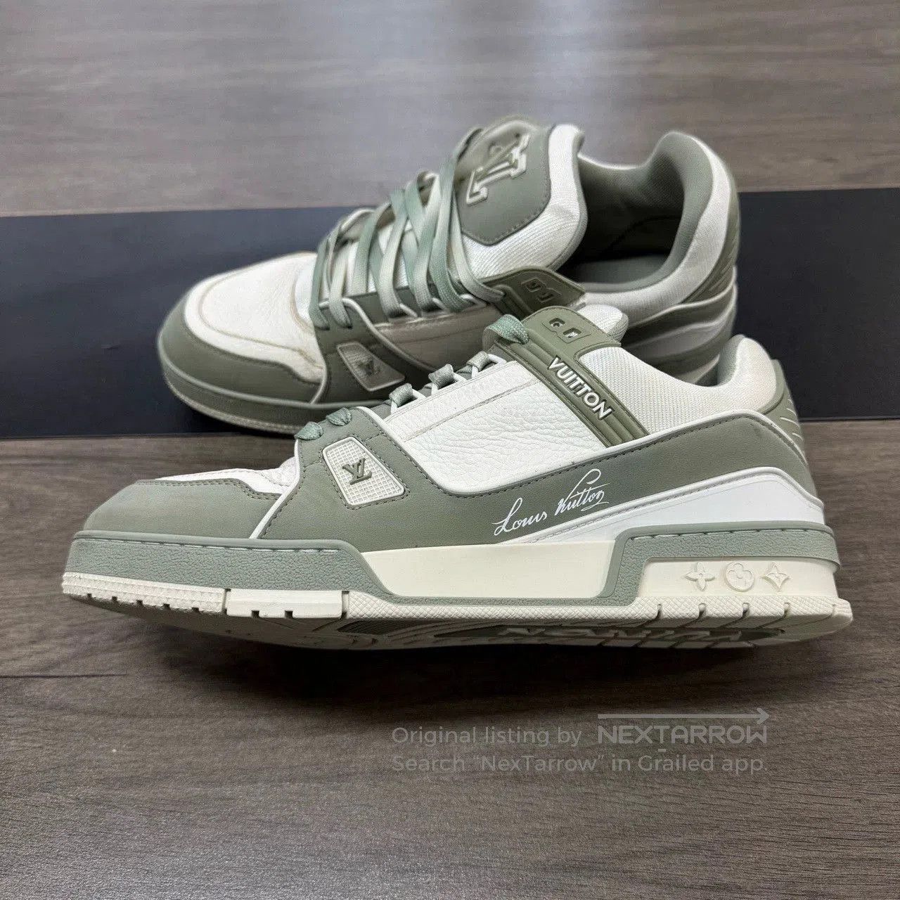 Louis Vuitton Louis Vuitton Trainer Green Size 43. Size US 10.5 / EU 43-44 - 3 Thumbnail