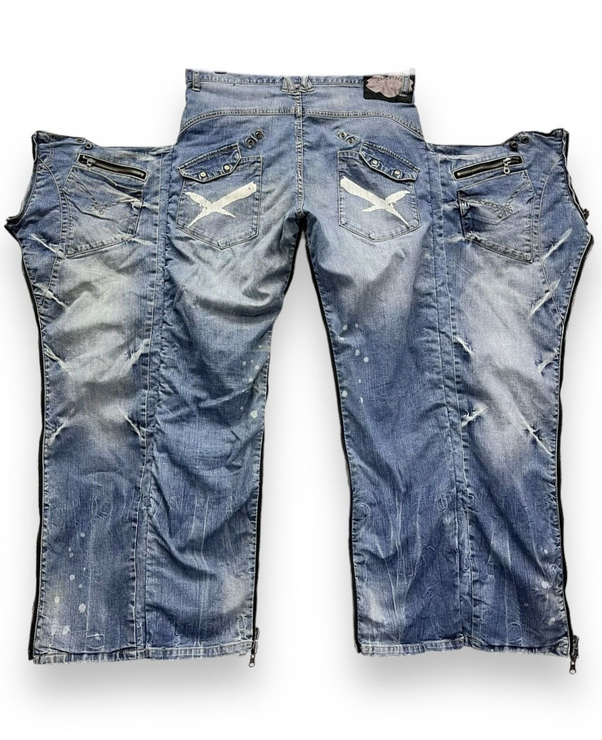 Grailed PPFM EASTERN ROCK ANARCHY DENIM Punk Zipper Reversible Denim Size US 31 - 2 Thumbnail
