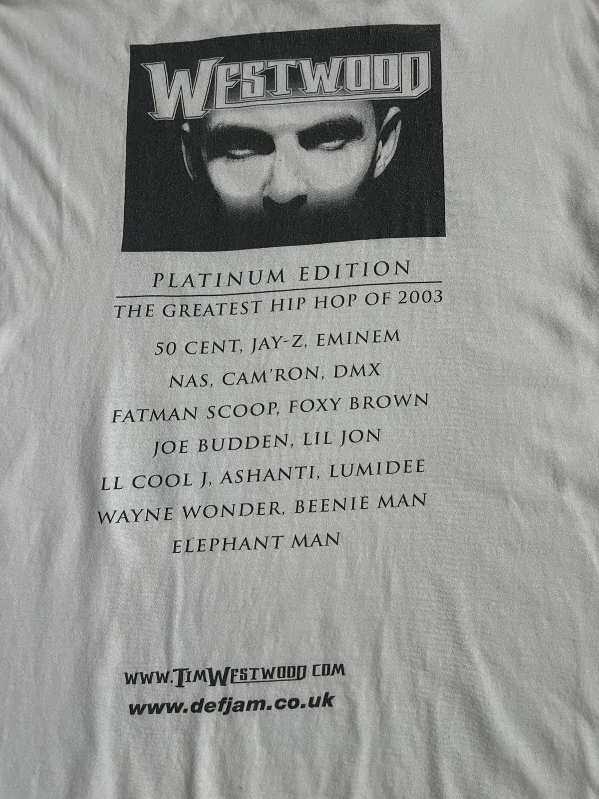 Rap Tees ❗️RARE❗️ Westwood Platinum Edition 2003 T-Shirt Hip-Hop/Rap Size US M / EU 48-50 / 2 - 4 Thumbnail