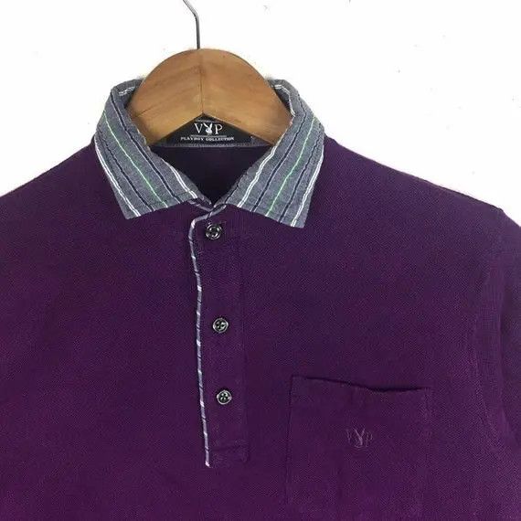 Playboy Vintage PLAYBOY COLLECTION Purple Polo Tee Shirt Magazine Size US M / EU 48-50 / 2 - 2 Thumbnail