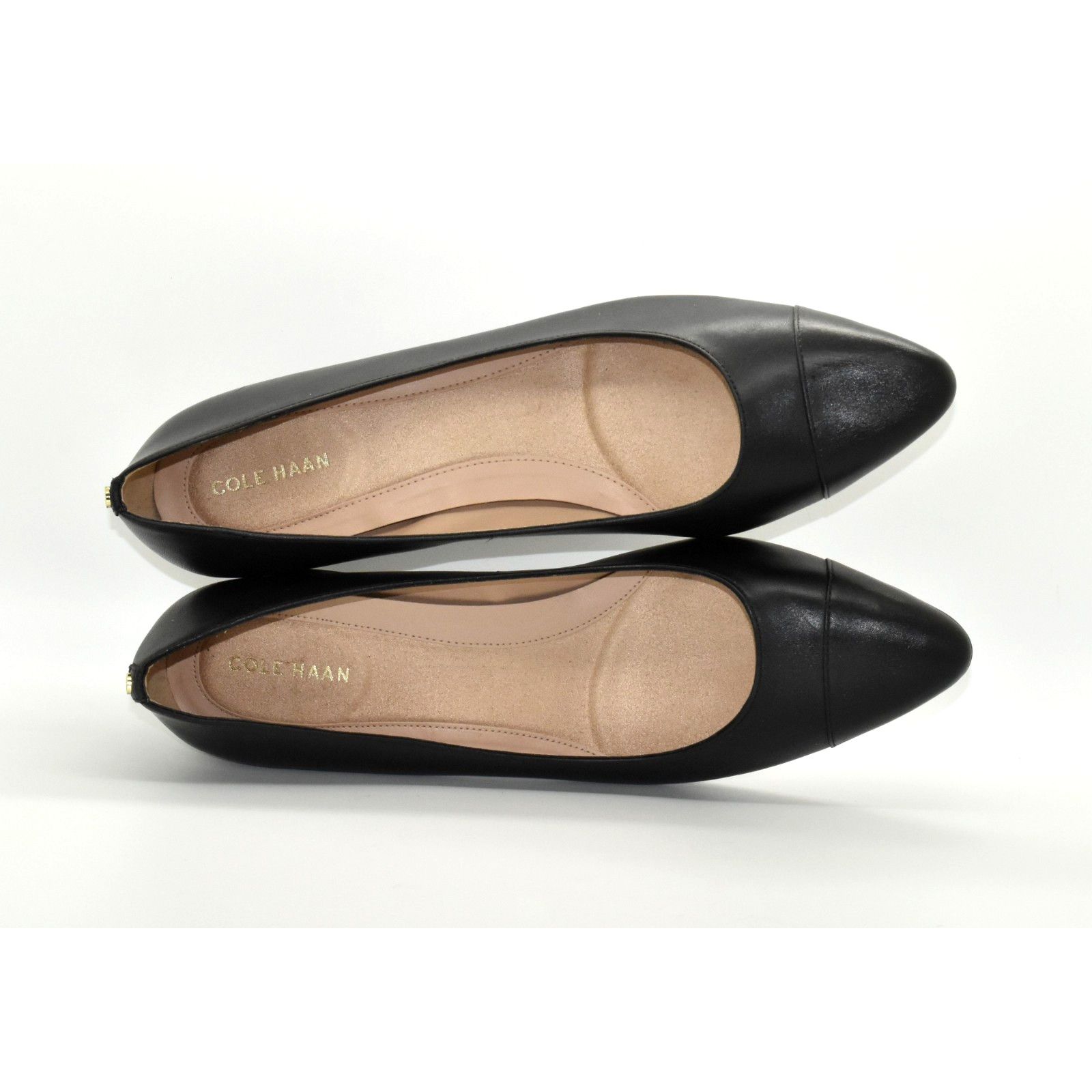 Cole Haan COLE HAAN Black Leather Pointed Cap Toe Pumps W16074 Sz 11B Size US 11 / IT 41 - 3 Thumbnail