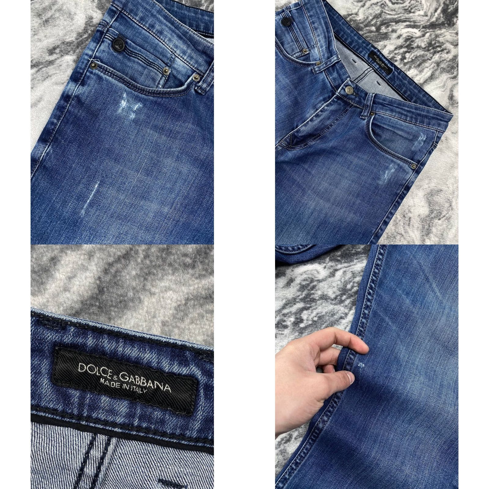 Dolce & Gabbana VINTAGE Dolce&Gabbana Denim Jeans Metal Logo Men Size 32 Blue Jeans 5-Pocket Design Regular Straight 32in Inseam Mens Size US 32 / EU 48 - 8 Thumbnail