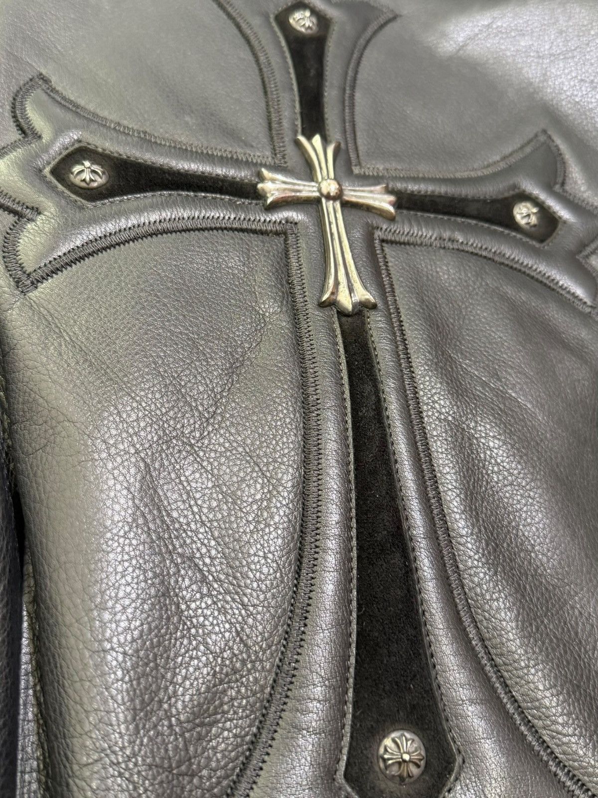 Chrome Hearts Chrome Hearts Leather Biker Jacket Size US S / EU 44-46 / 1 - 4 Thumbnail