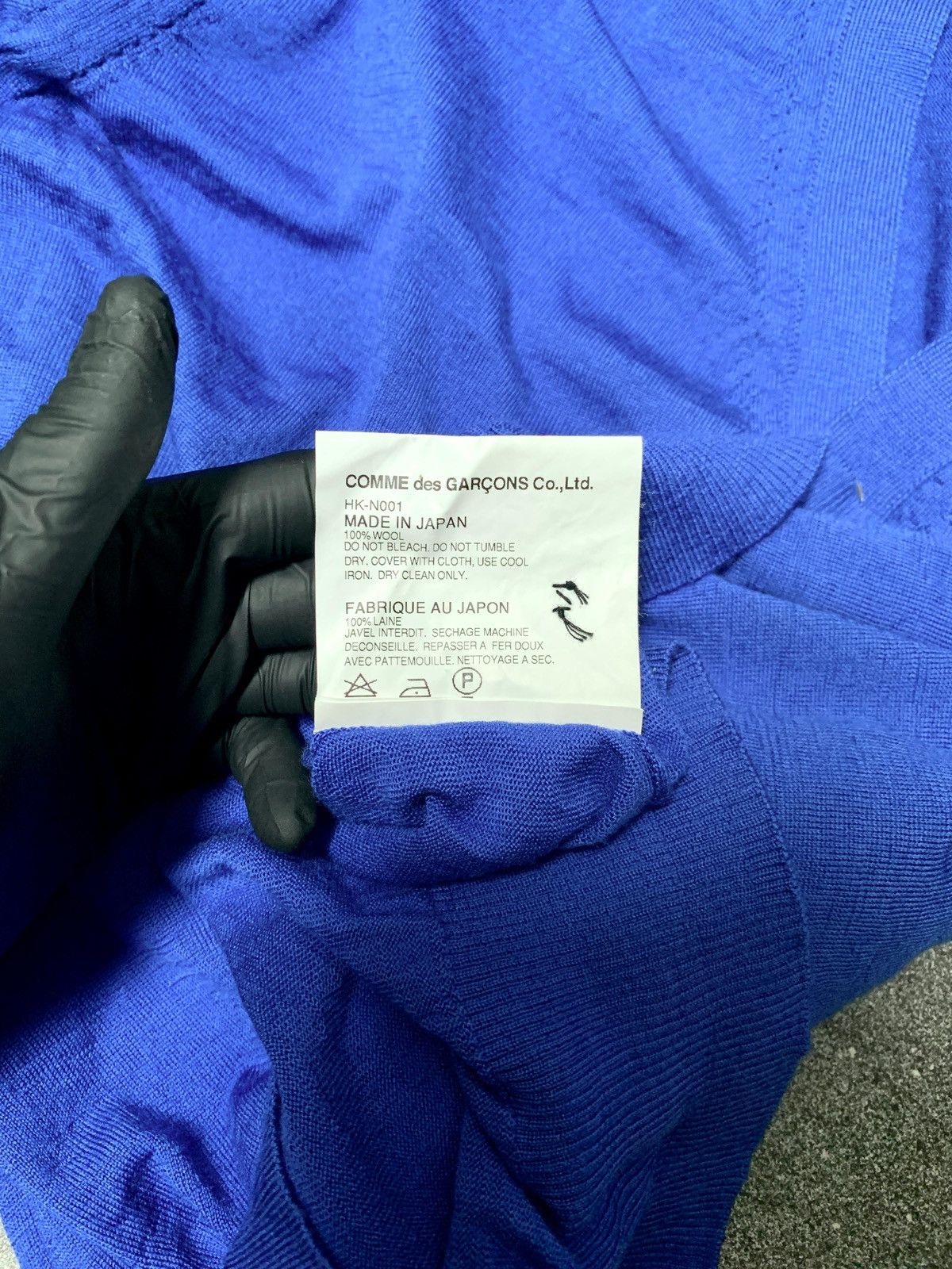 Comme des Garcons Homme Contrast Blue Wool Cardigan Size US M / EU 48-50 / 2 - 9 Thumbnail