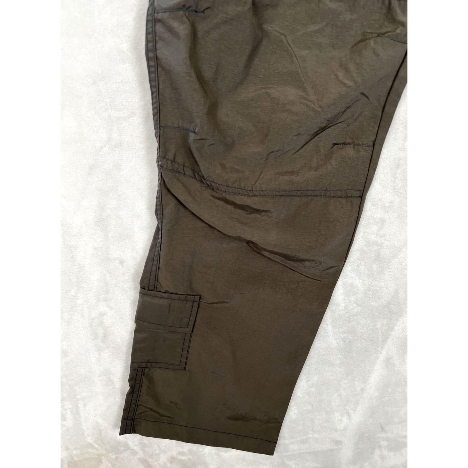 Vintage Vintage B.U.M. Equipment Pants Mens M Brown Nylon Elastic Waist Cargo Size US 31 - 2 Thumbnail