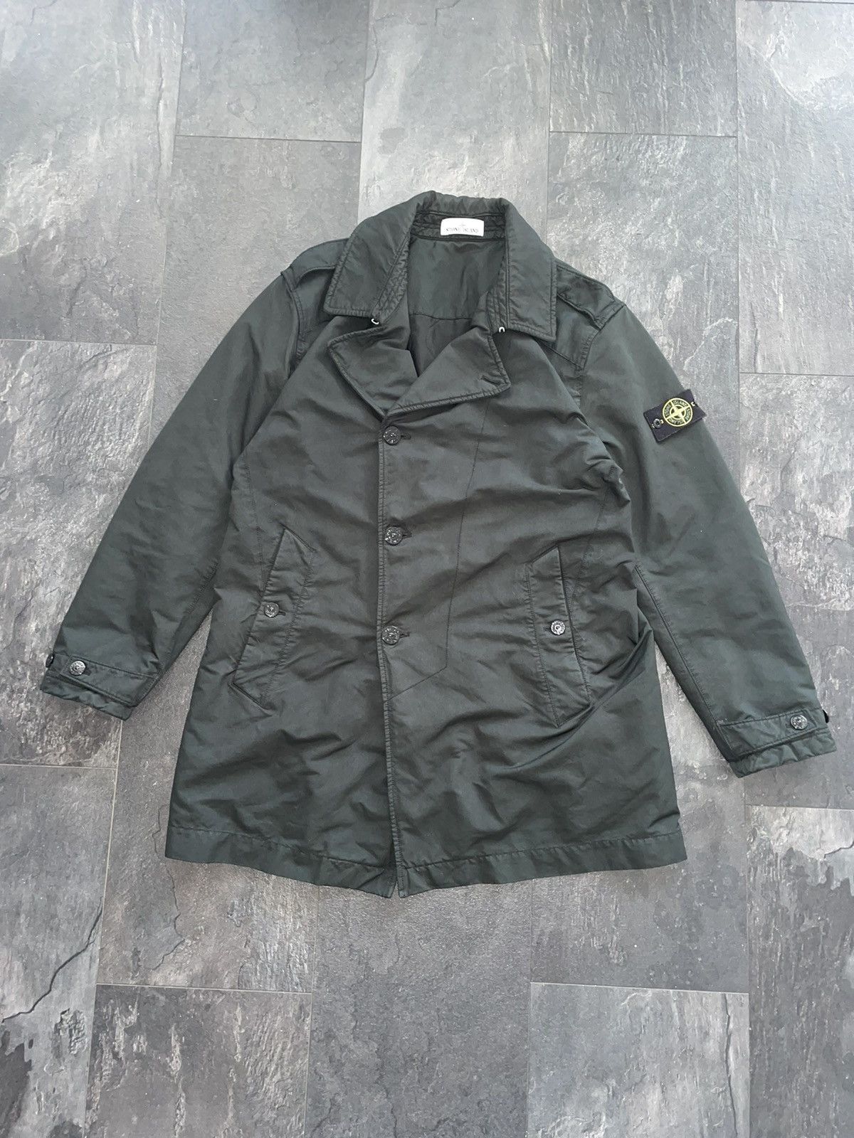 Stone Island David Tc Trench Coat Stone Island Grey David-tc