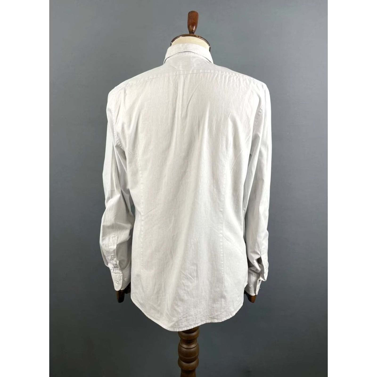 Lacoste Lacoste Casual Shirt Size 41 White Striped Cotton Long Sleeve Regular-Fit Mens Size US L / EU 52-54 / 3 - 2 Thumbnail